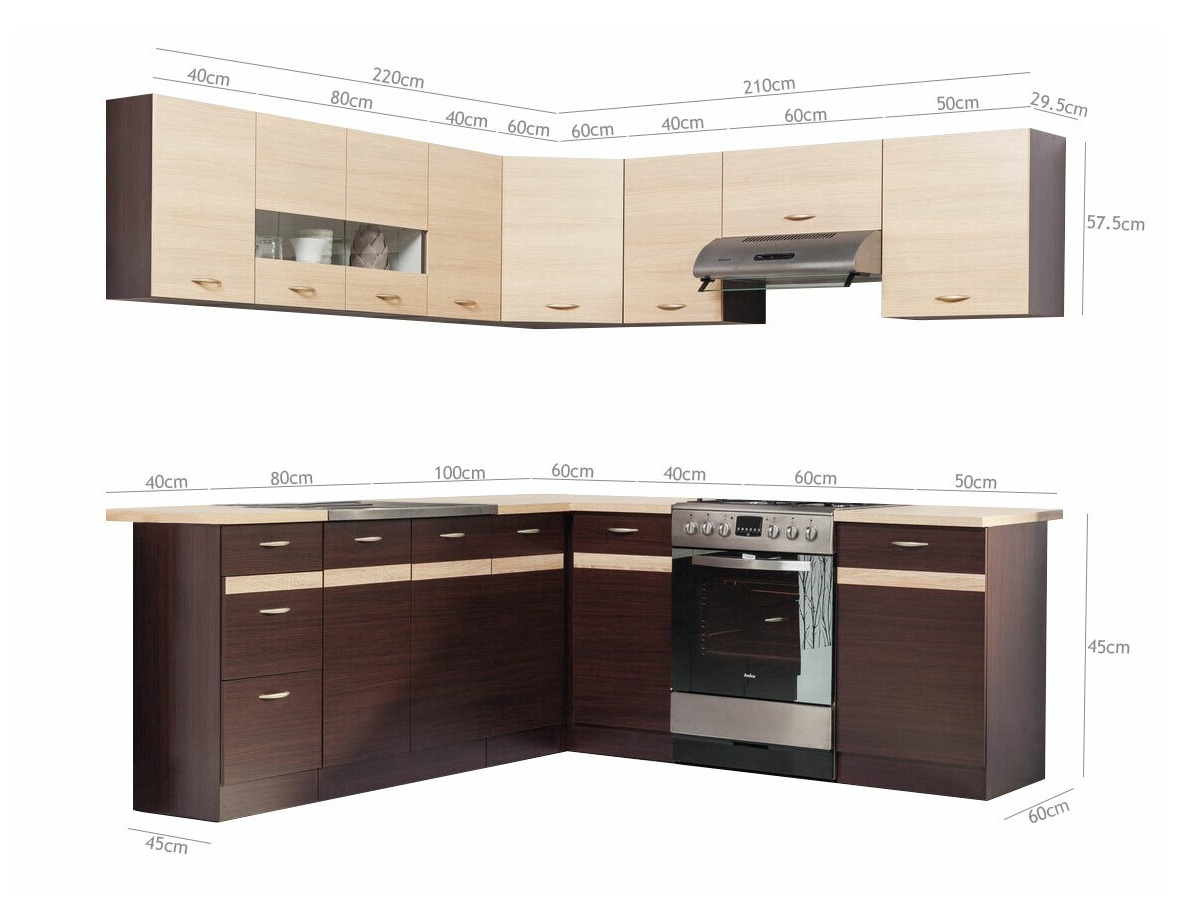Conjunto de cocina modular Eli Mix 100
