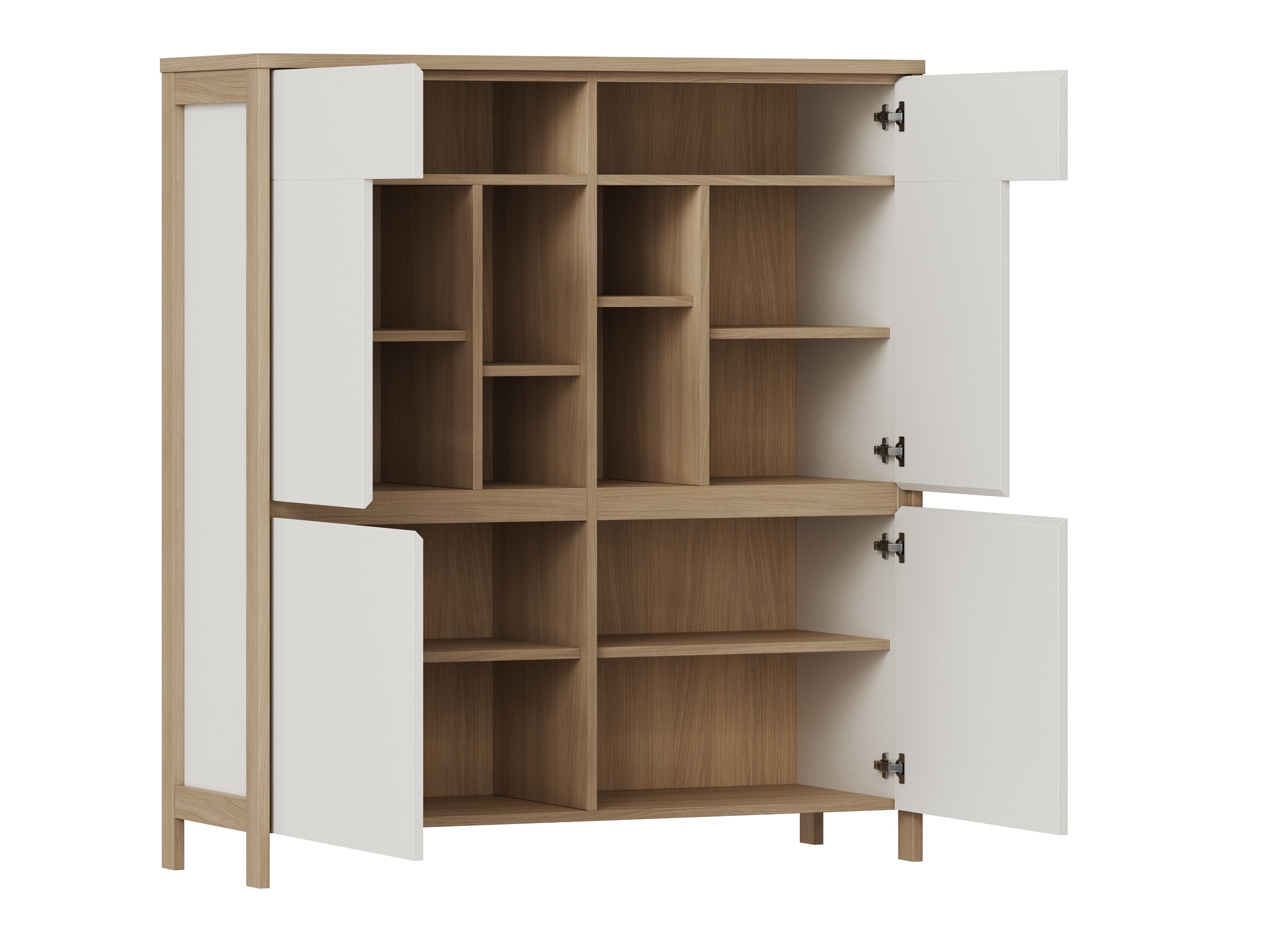 Conjunto de salón Fermaru 112 (Blanco + Roble)