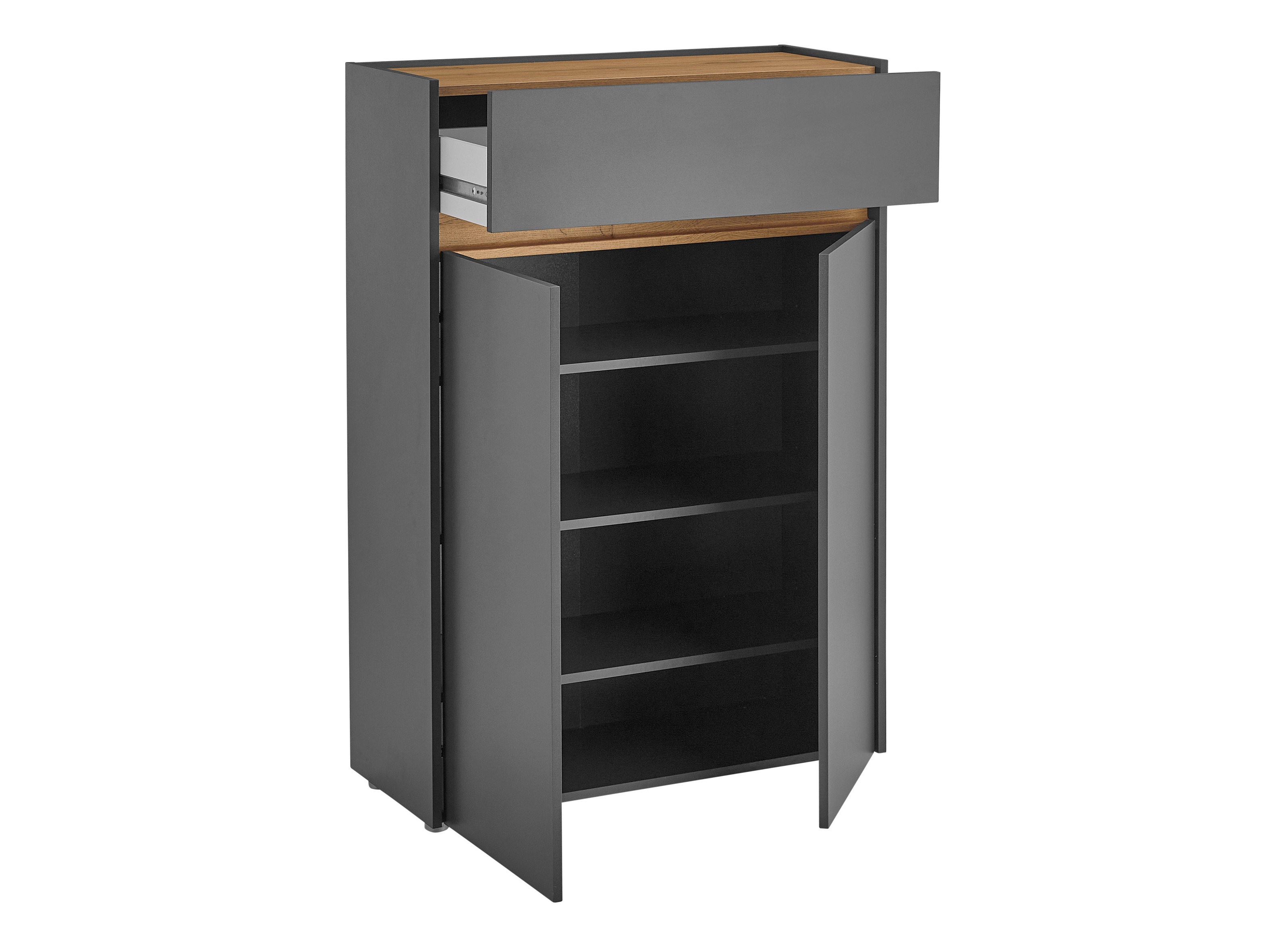 Conjunto para recibidor Elbsori 175 (Antracita + Roble wotan)