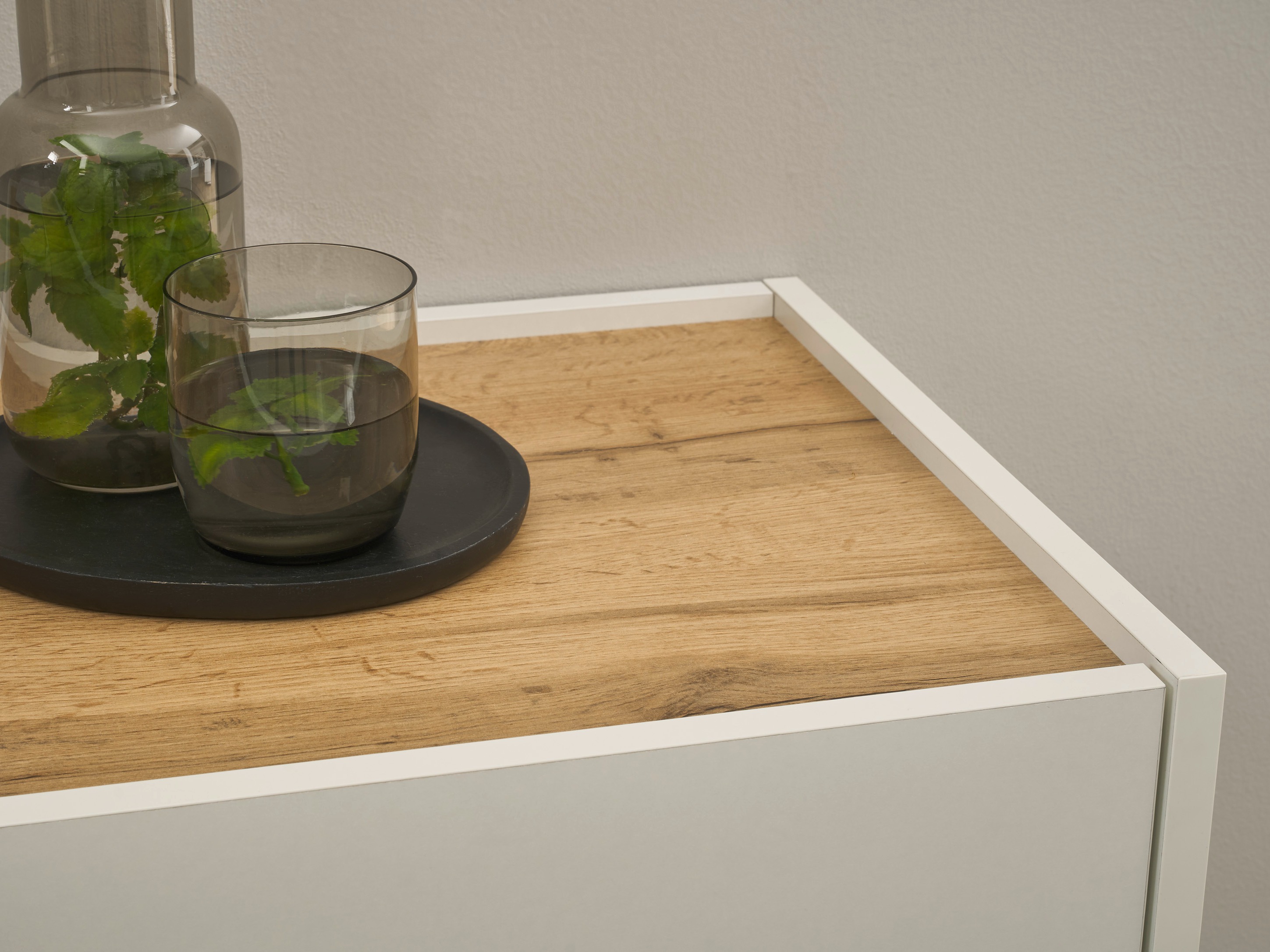 Conjunto para recibidor Elbsori 175 (Blanco + Roble wotan)