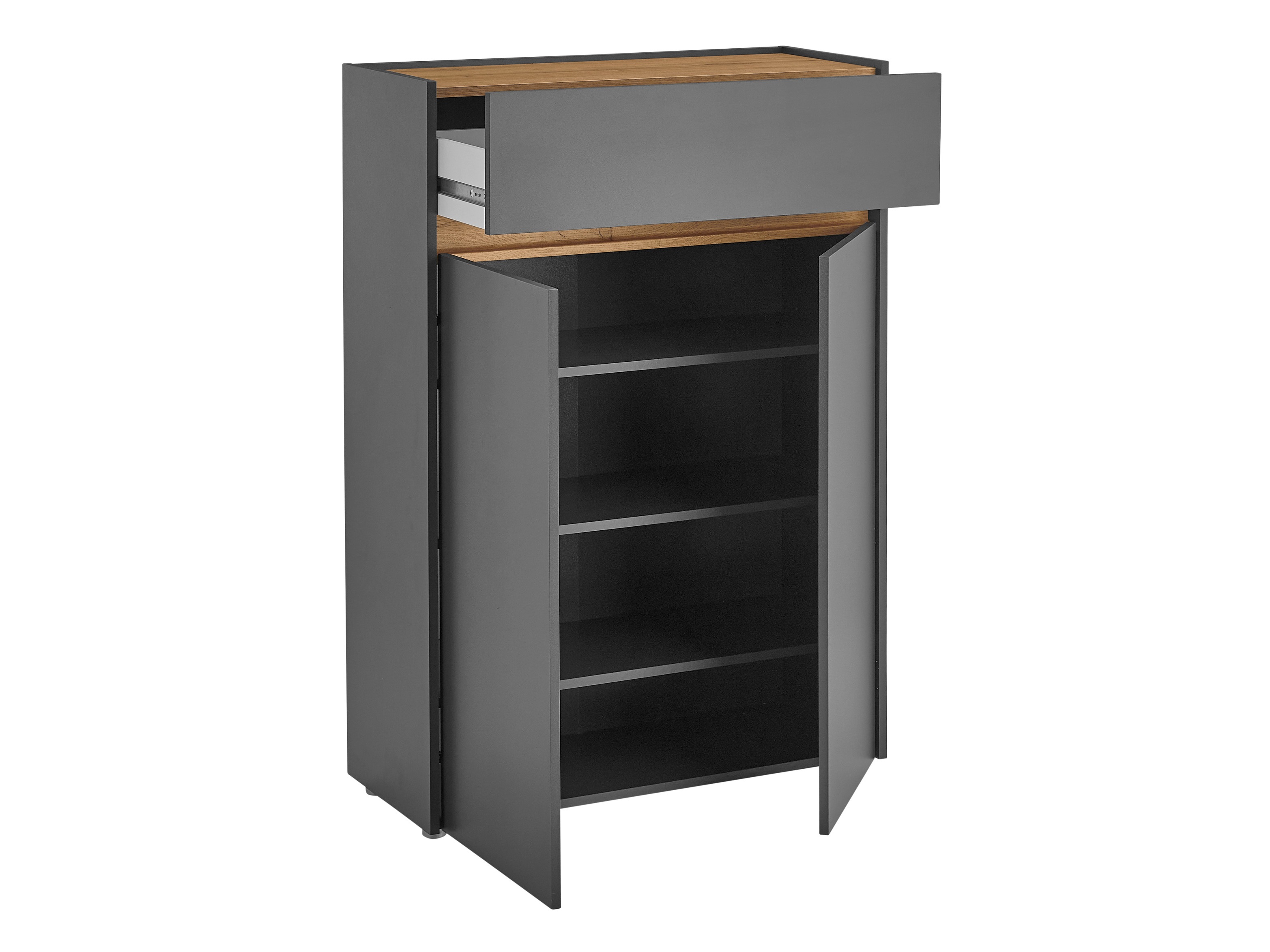 Conjunto para recibidor Elbsori 176 (Antracita + Roble wotan)