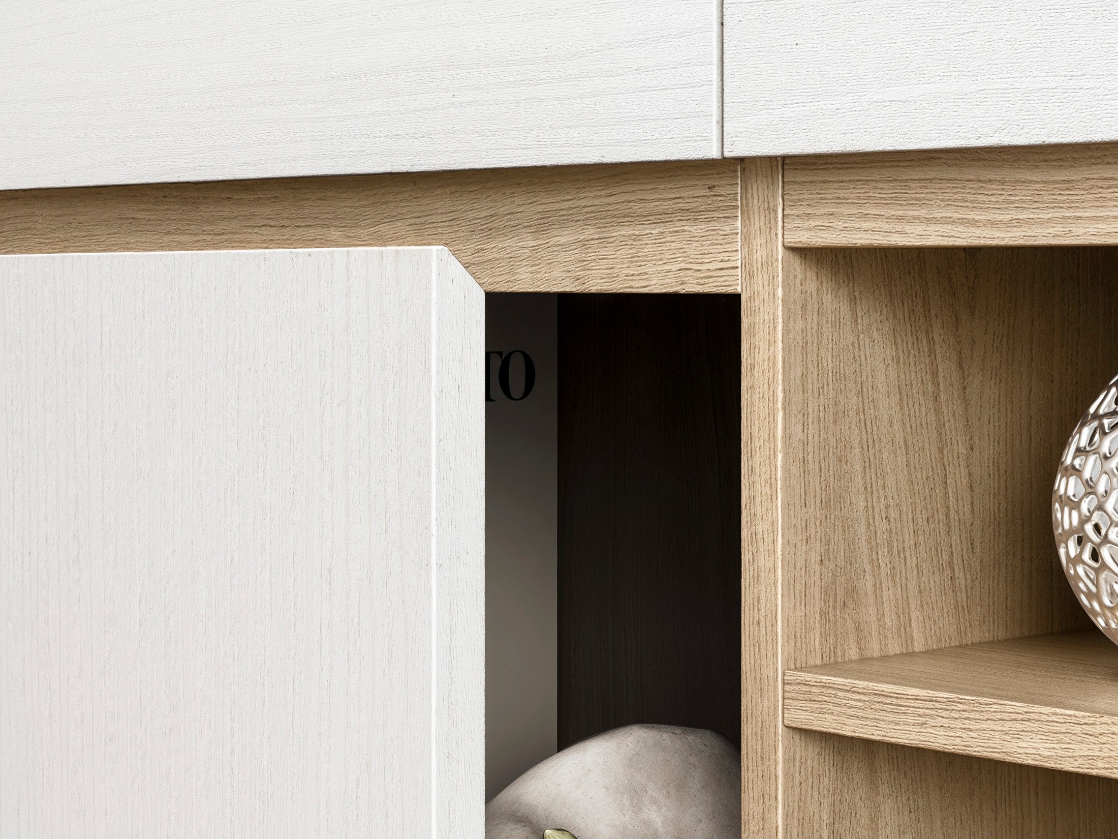 Conjuntos de muebles Fermaru 114 (Blanco + Roble)