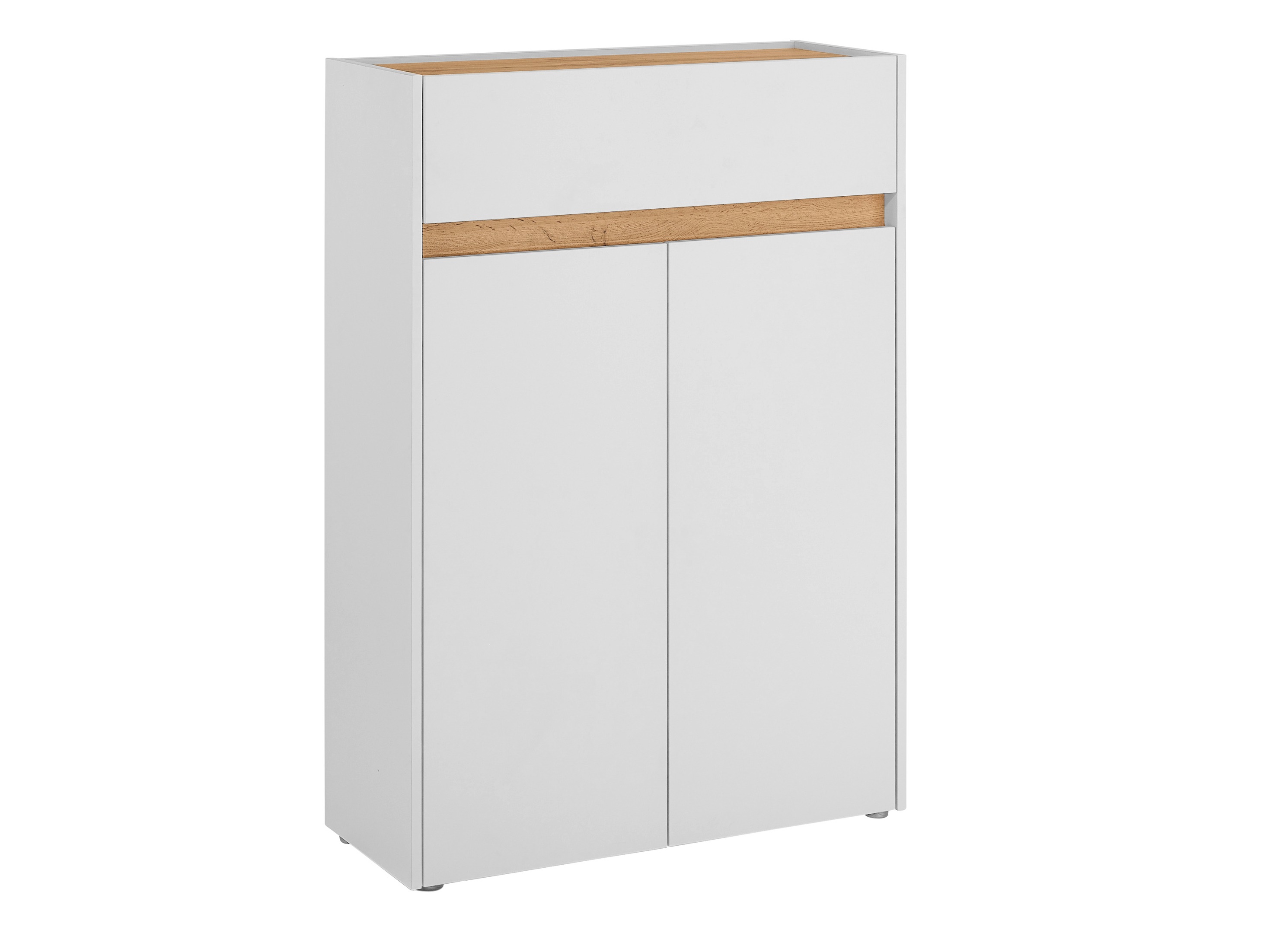 Estante para zapatos Elbsori 173 (Blanco + Roble wotan)