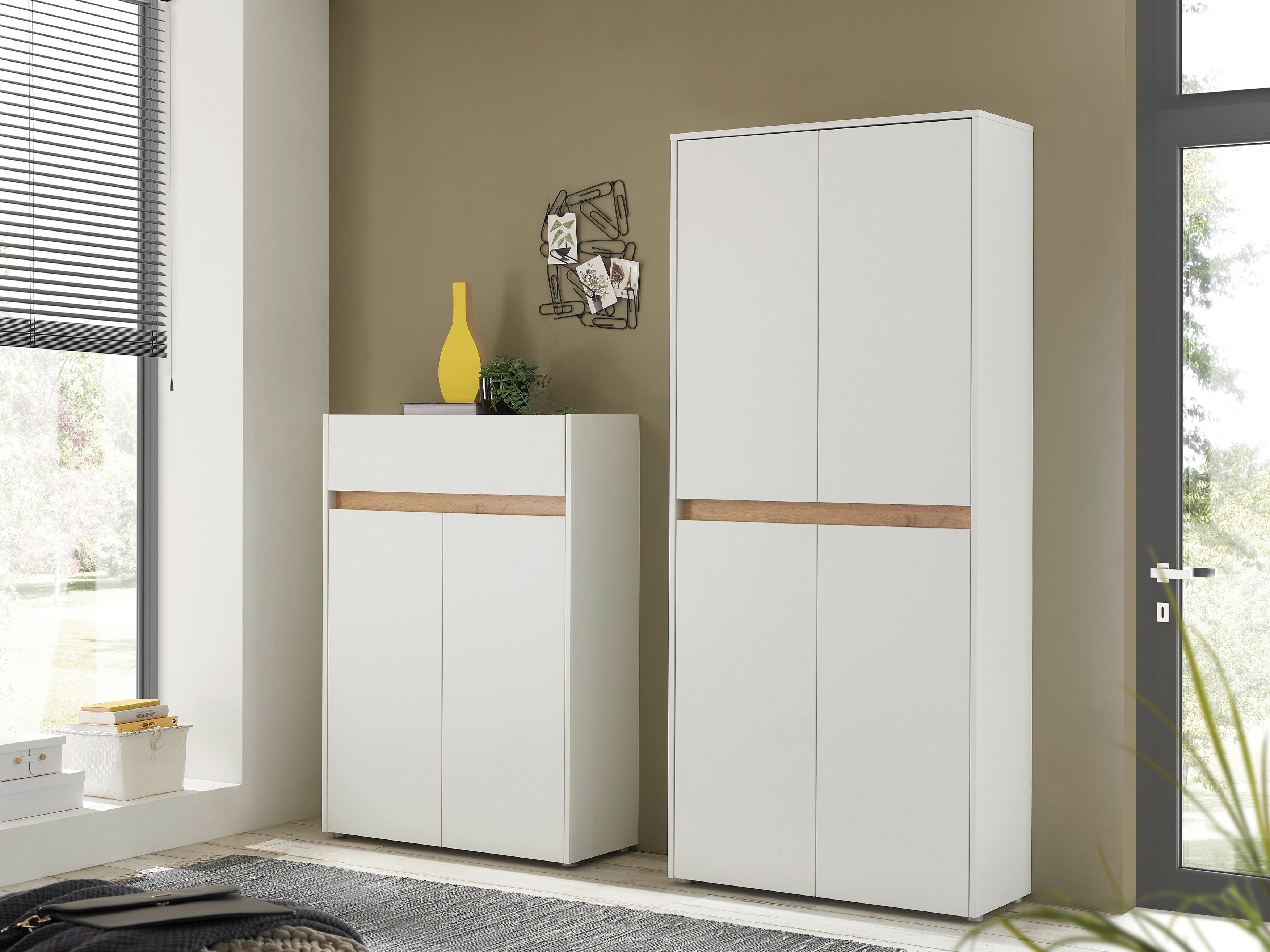 Estantería Elbsori 174 (Blanco + Roble wotan)