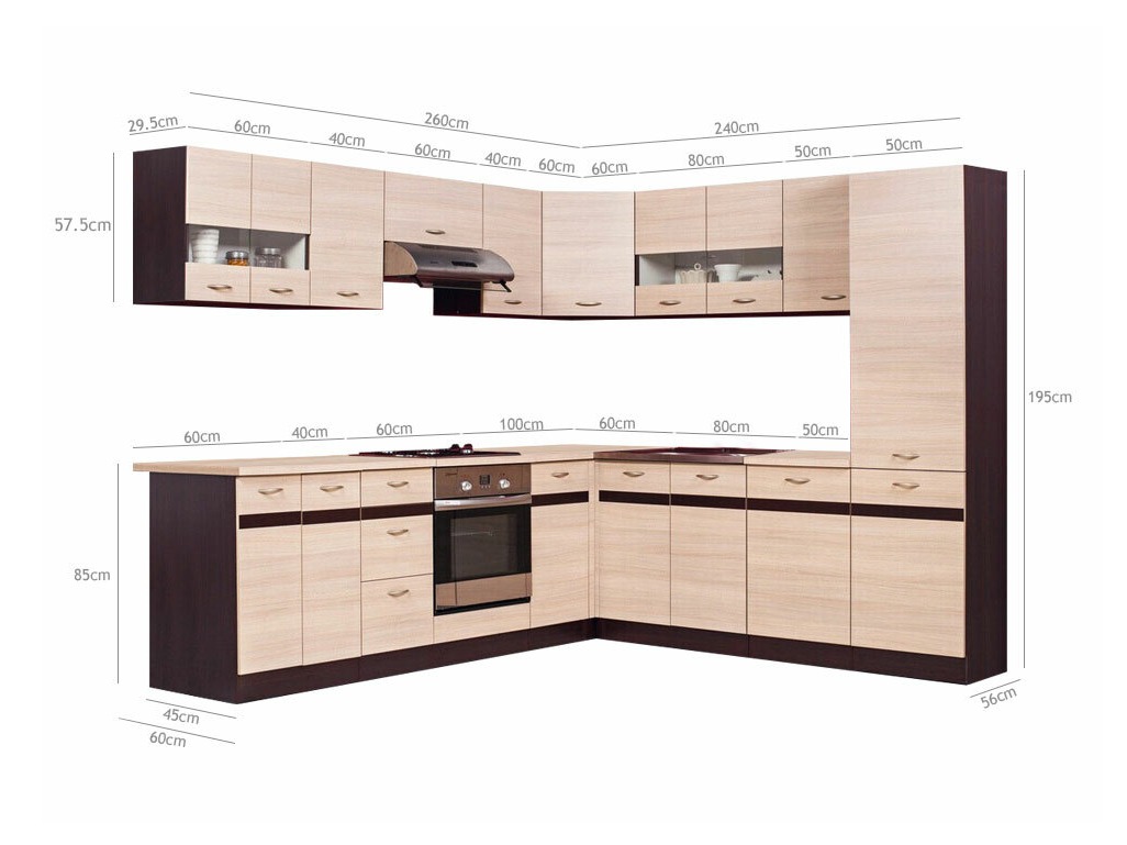 Conjunto de cocina modular Eli Light 114