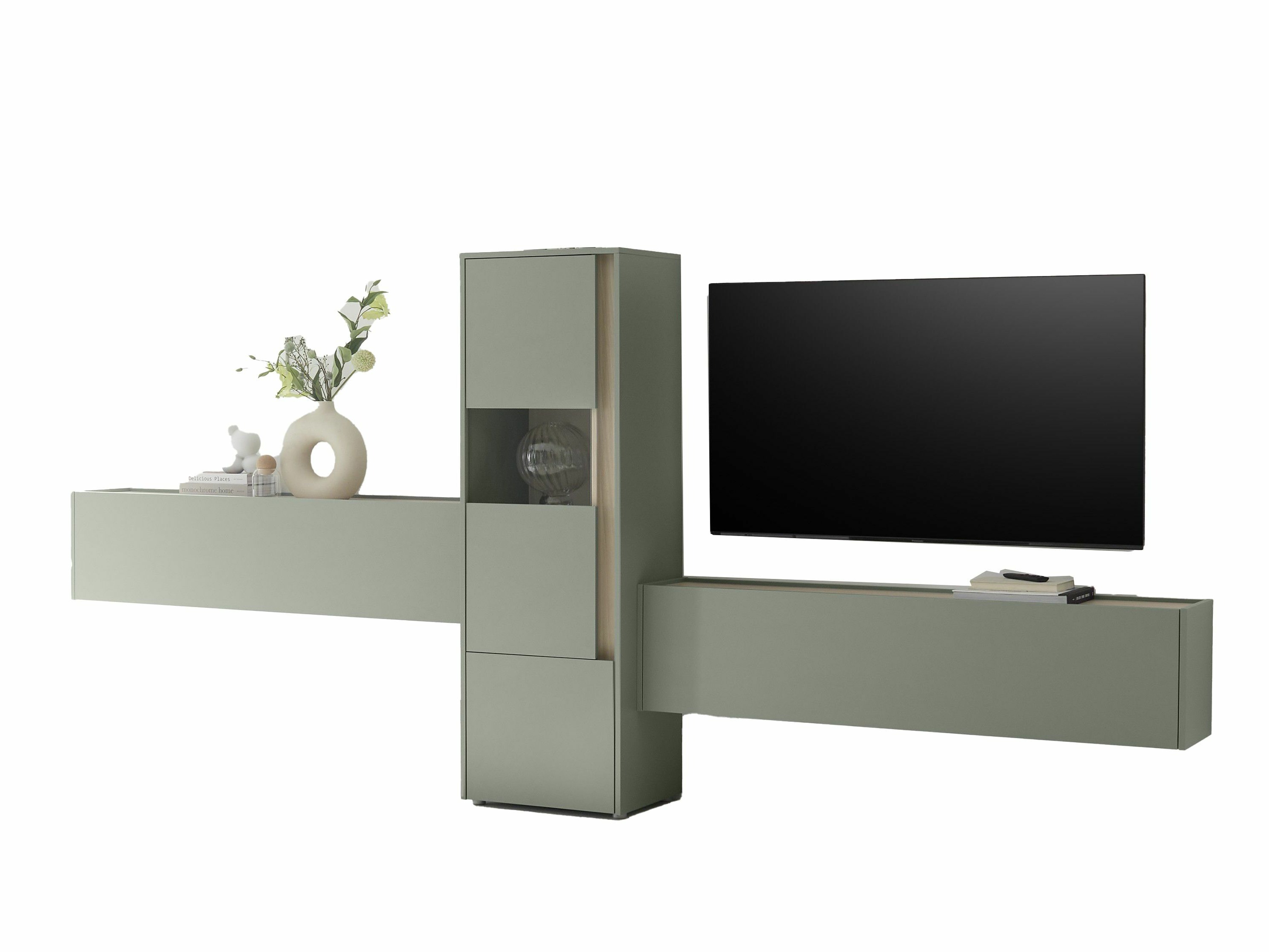 Conjunto de salón Elbsori 122 (Verde + Roble)