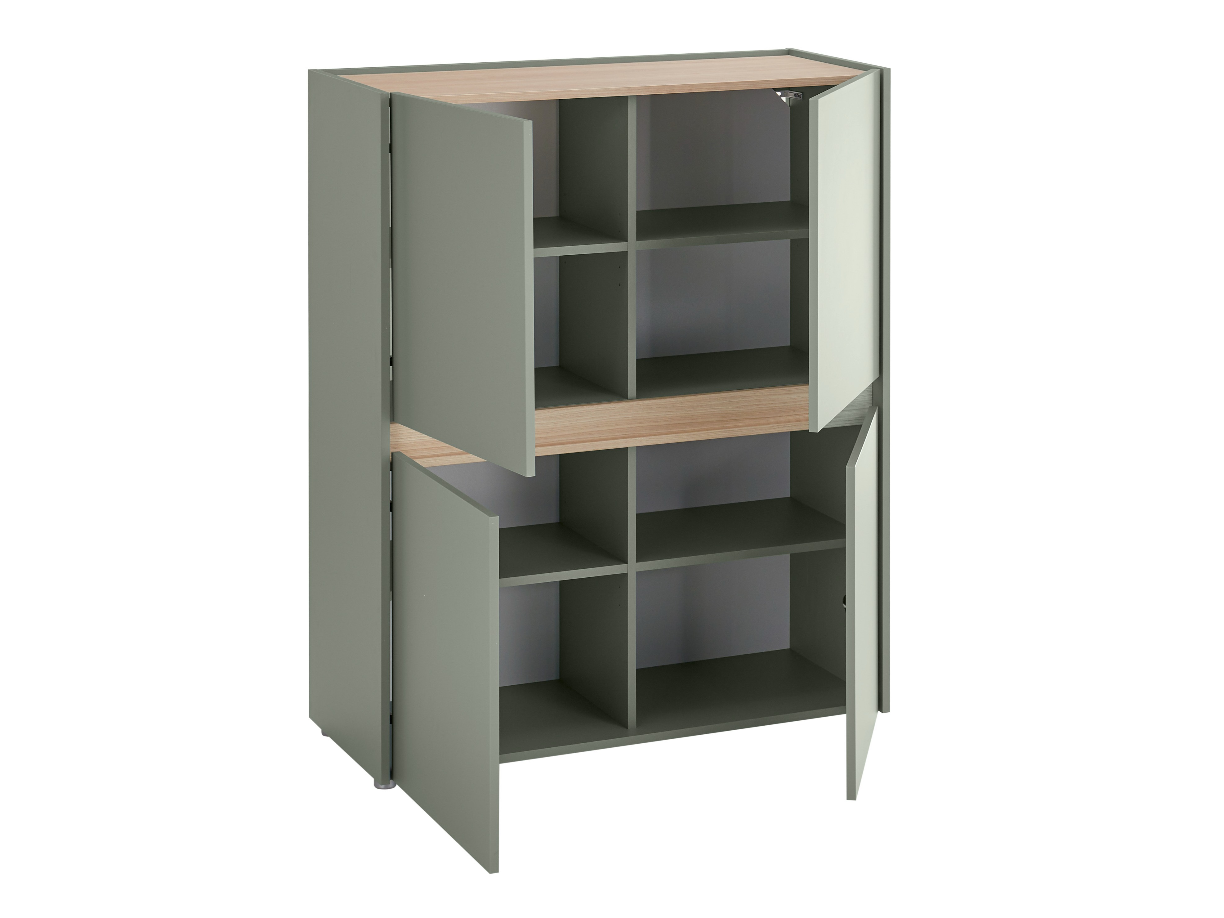 Conjunto de salón Elbsori 127 (Verde + Roble)