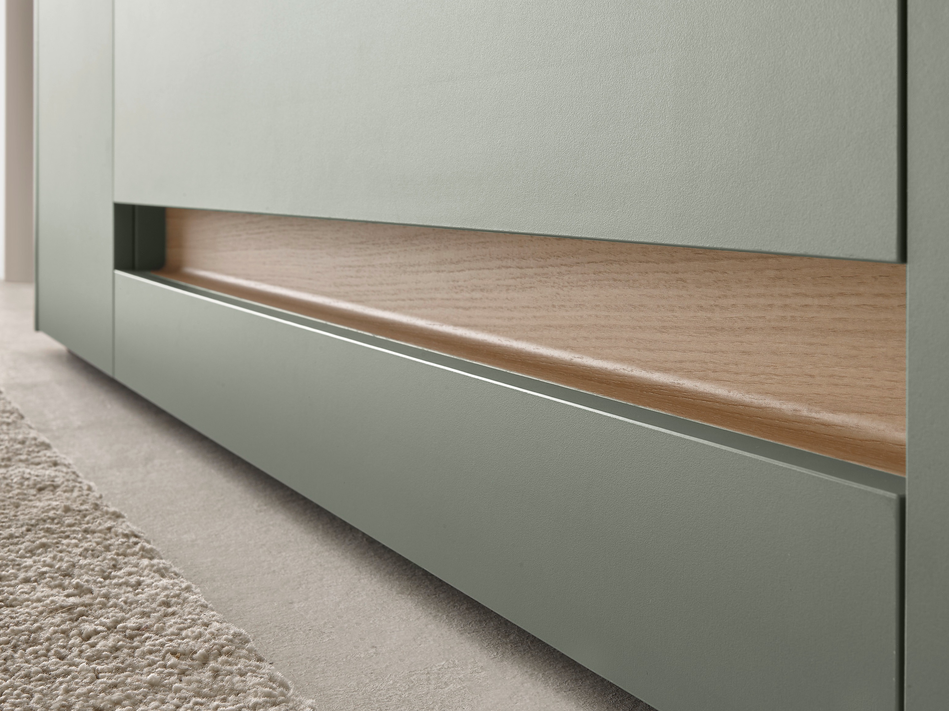 Conjunto de salón Elbsori 127 (Verde + Roble)