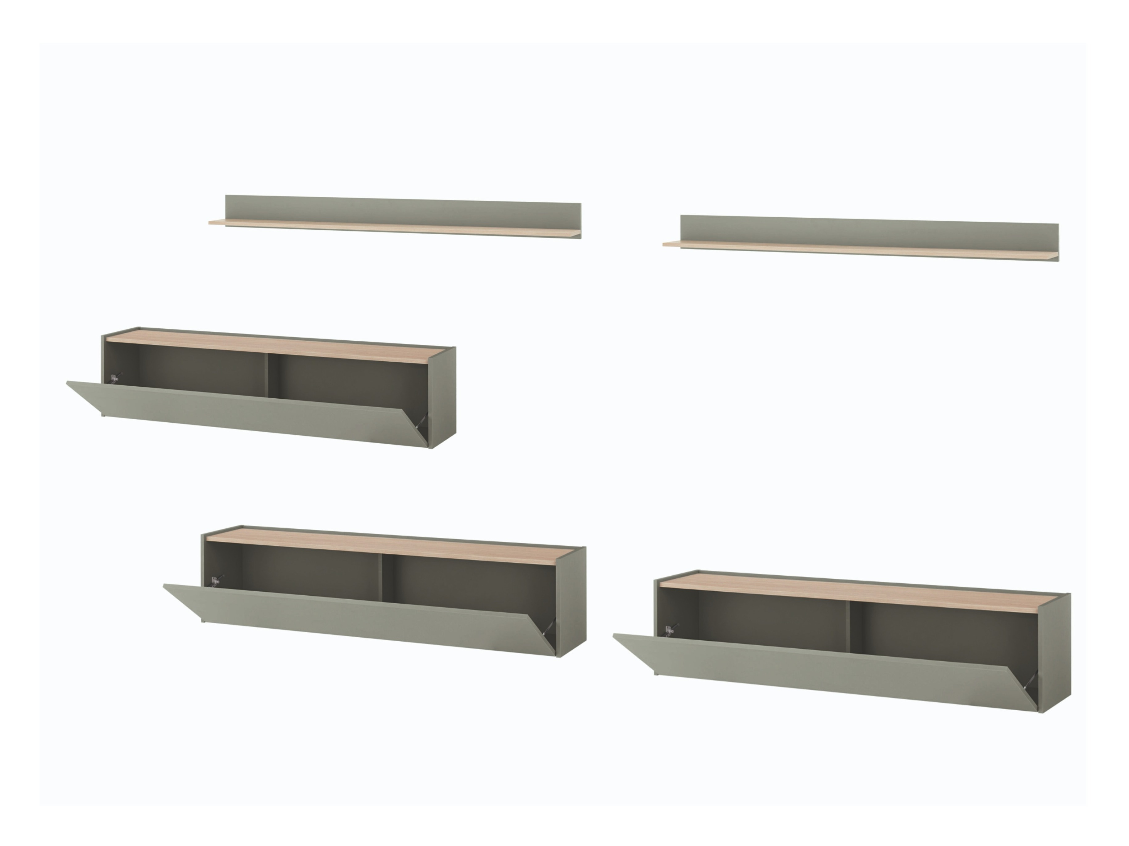 Conjunto de salón Elbsori 142 (Verde + Roble)