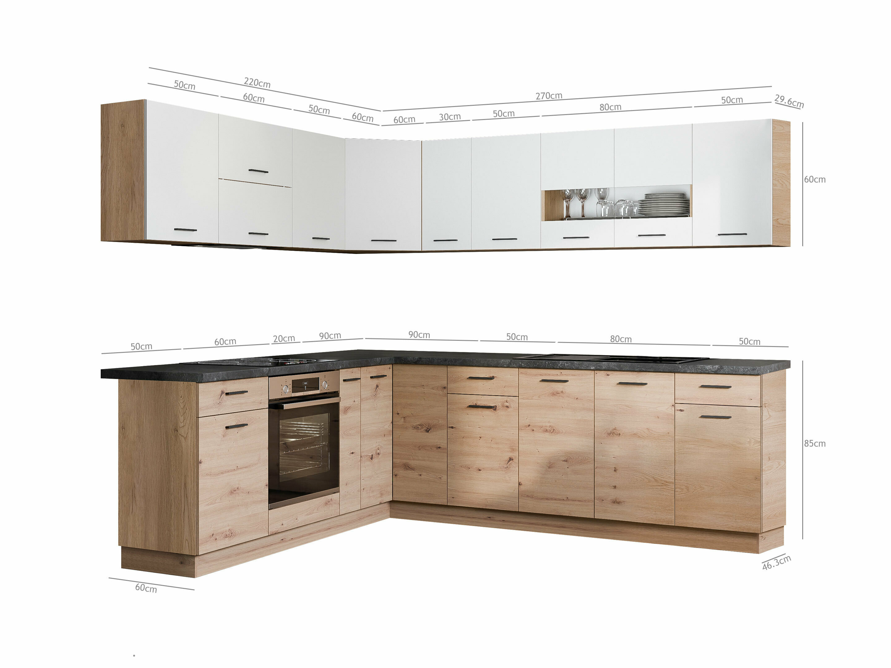 Conjunto de cocina modular Ati White Artisan 100