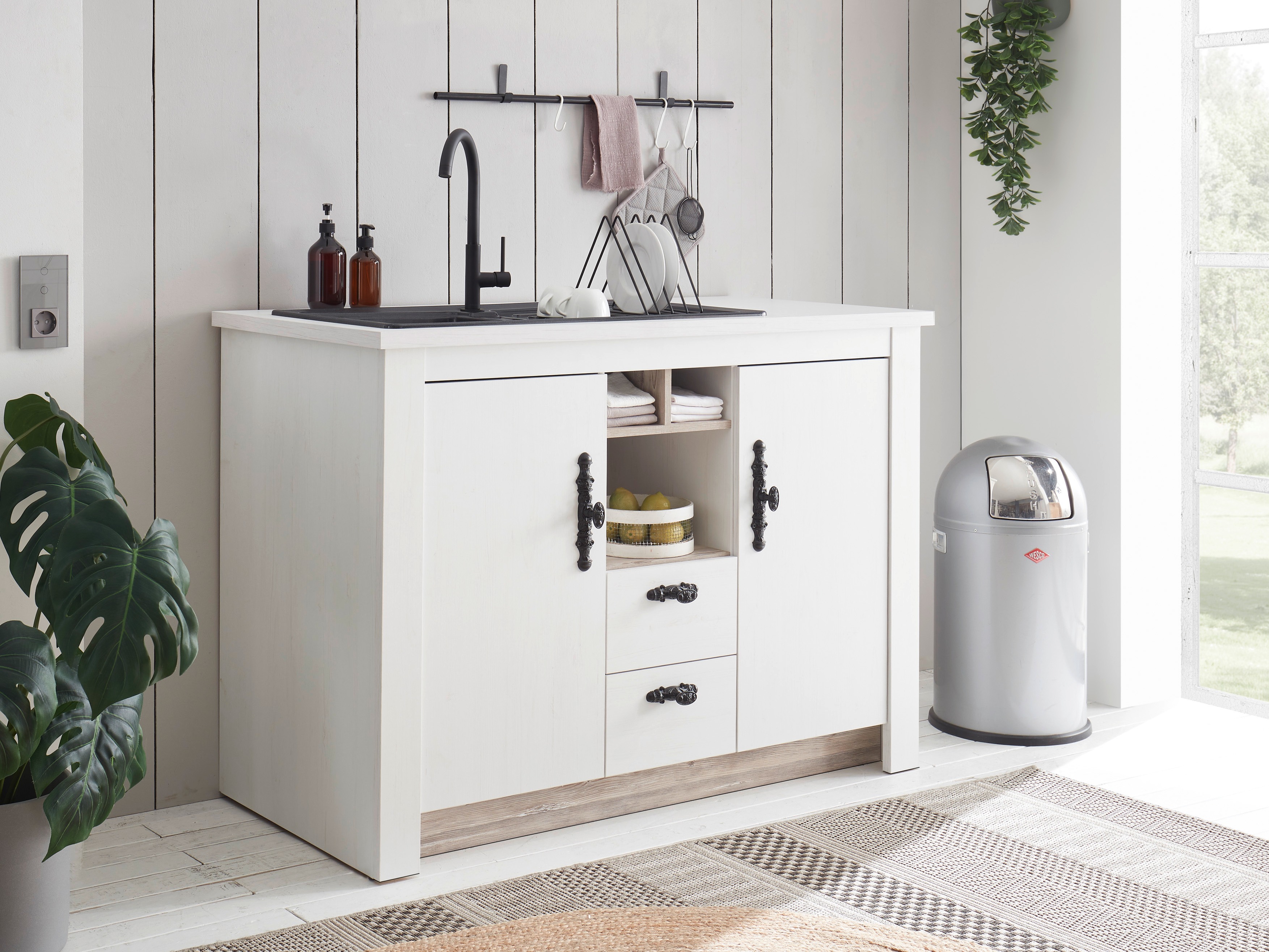 Mueble modular con cajón y puertas. Flora 100