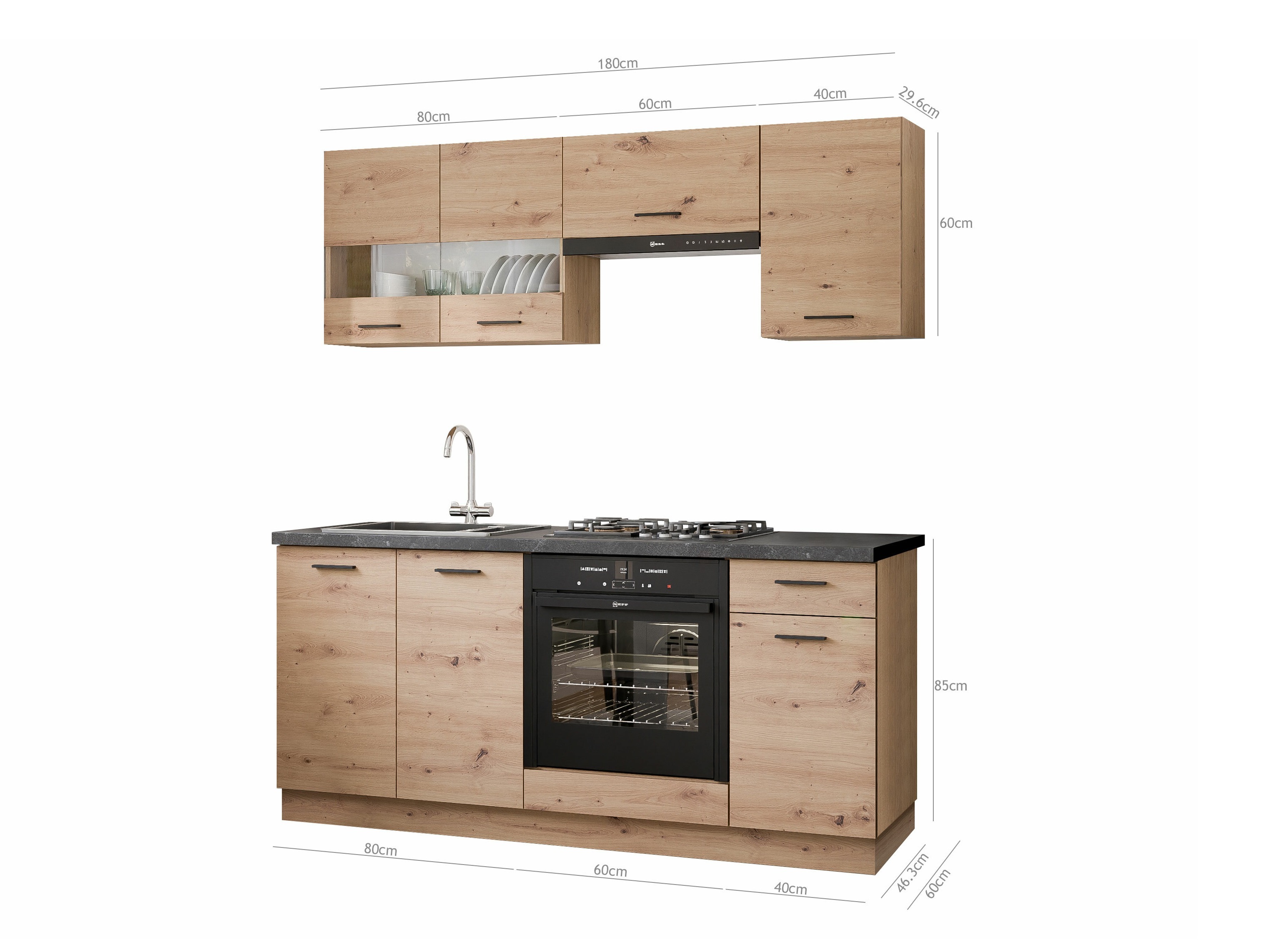 Conjunto de cocina modular Ati Artisan 129