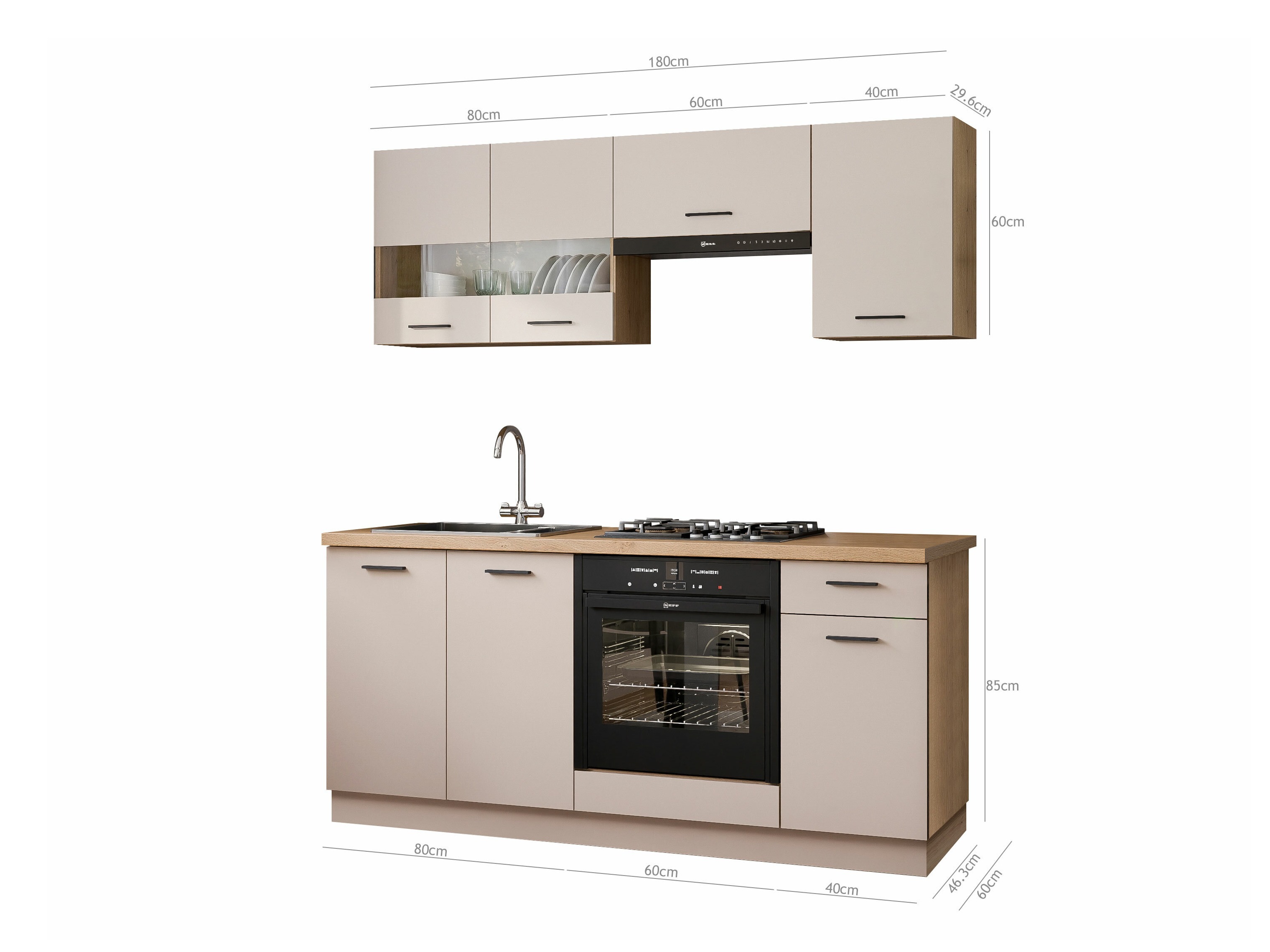Conjunto de cocina modular Ati Cashmere 132