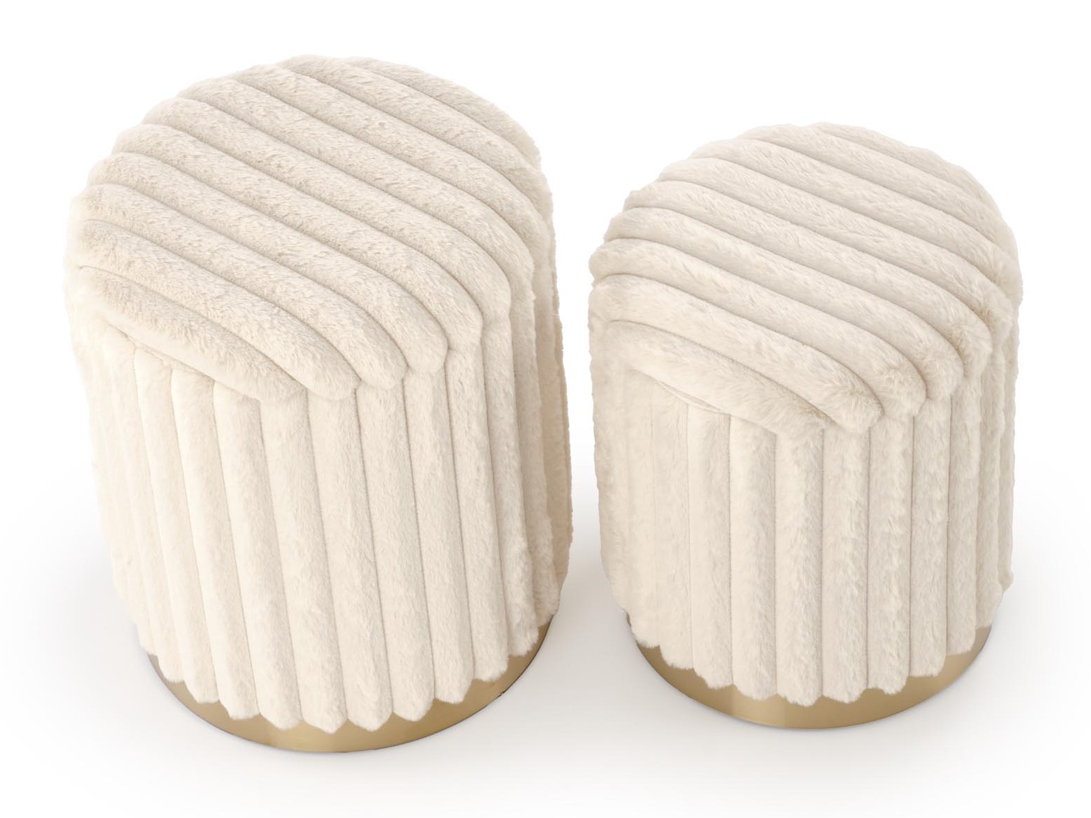 Conjunto de pufs Houston 2076 (Crema)