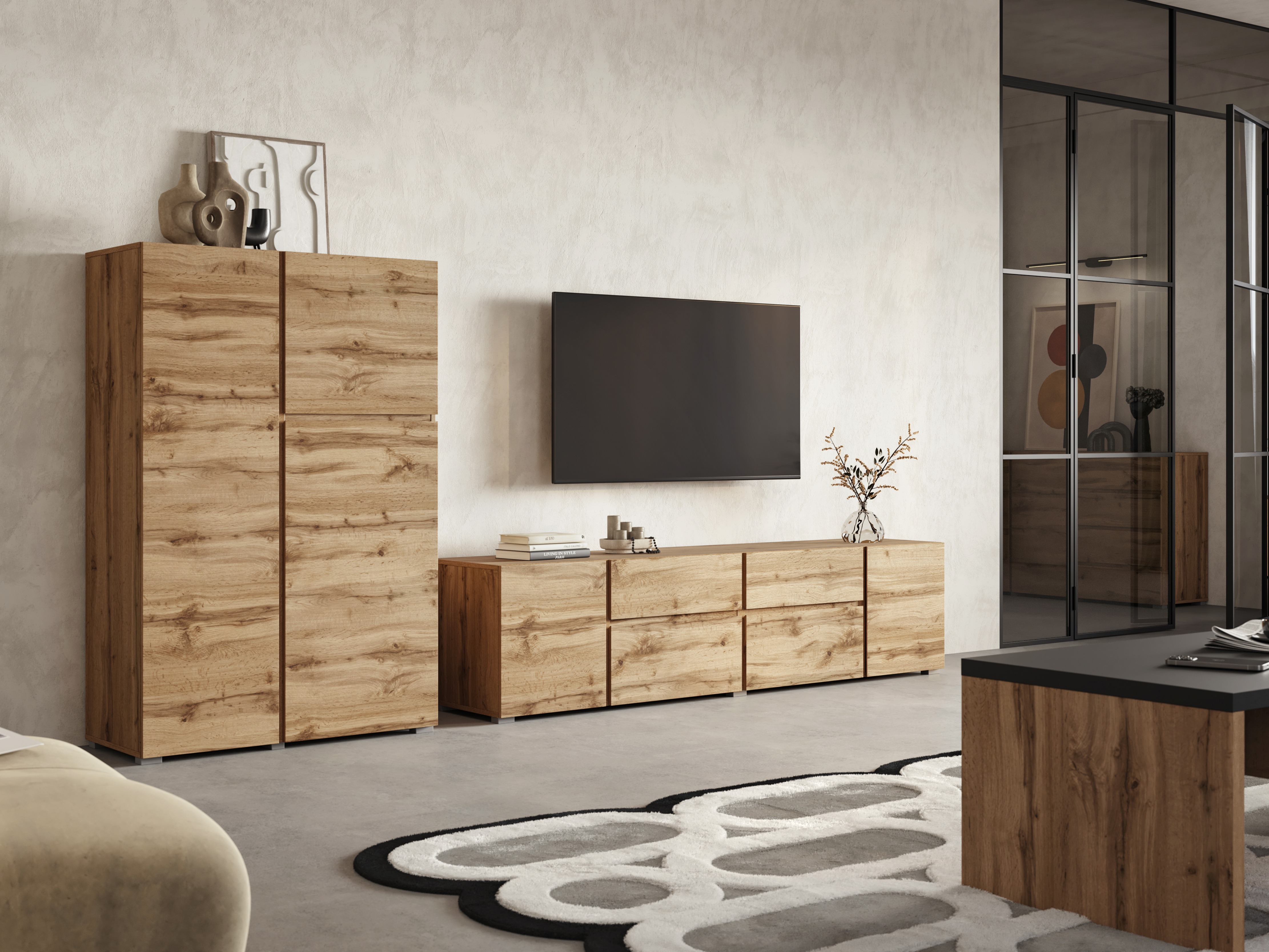 Mueble TV Elbleve 100 (Roble wotan)