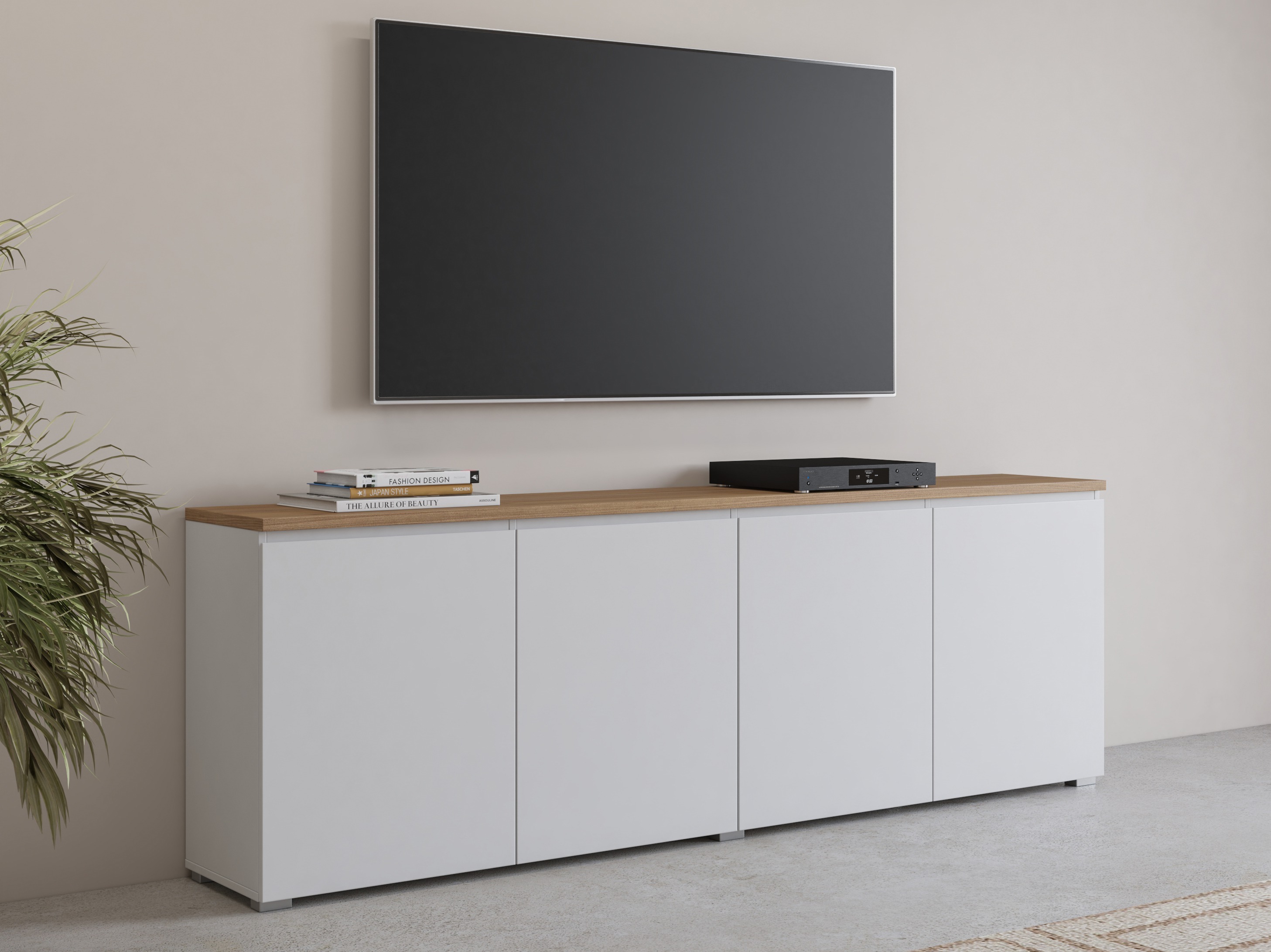 Aparador Baletu 105 (Blanco + Roble)