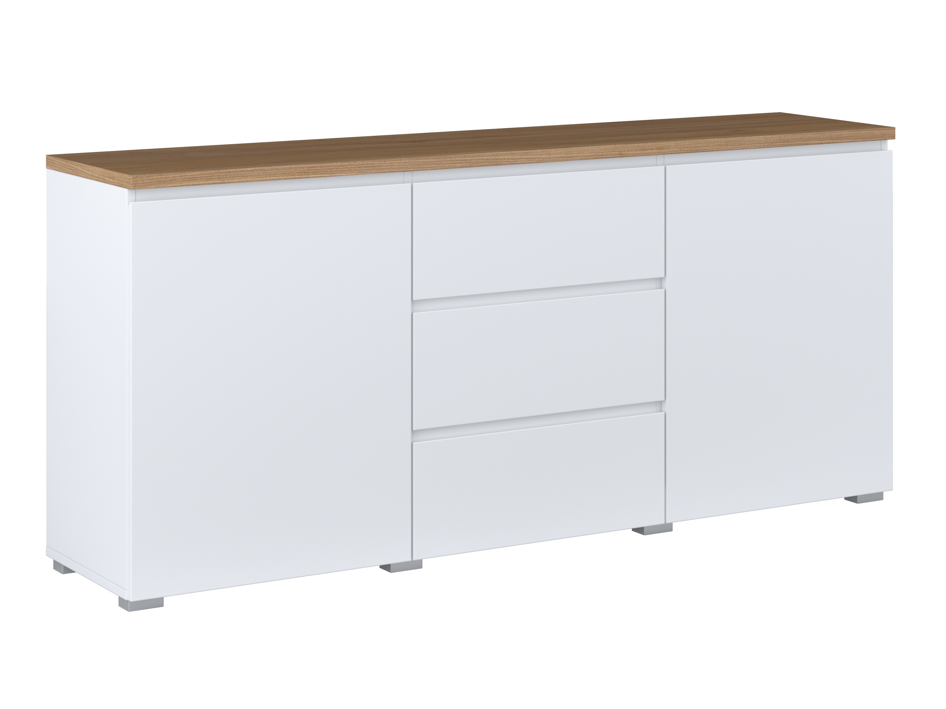 Cómoda Baletu 106 (Blanco + Roble)