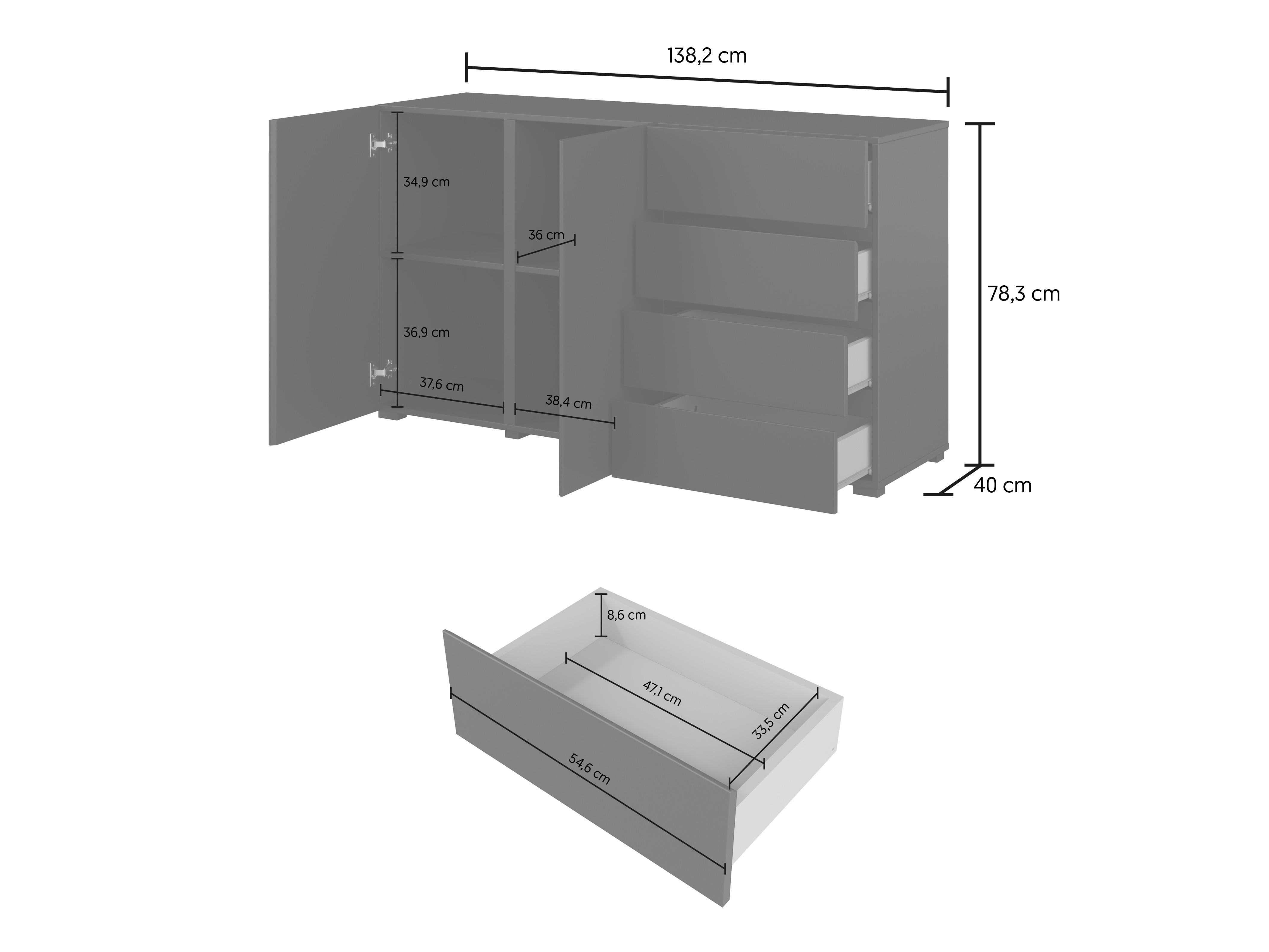 Cómoda Elbleve 101 (Roble wotan)