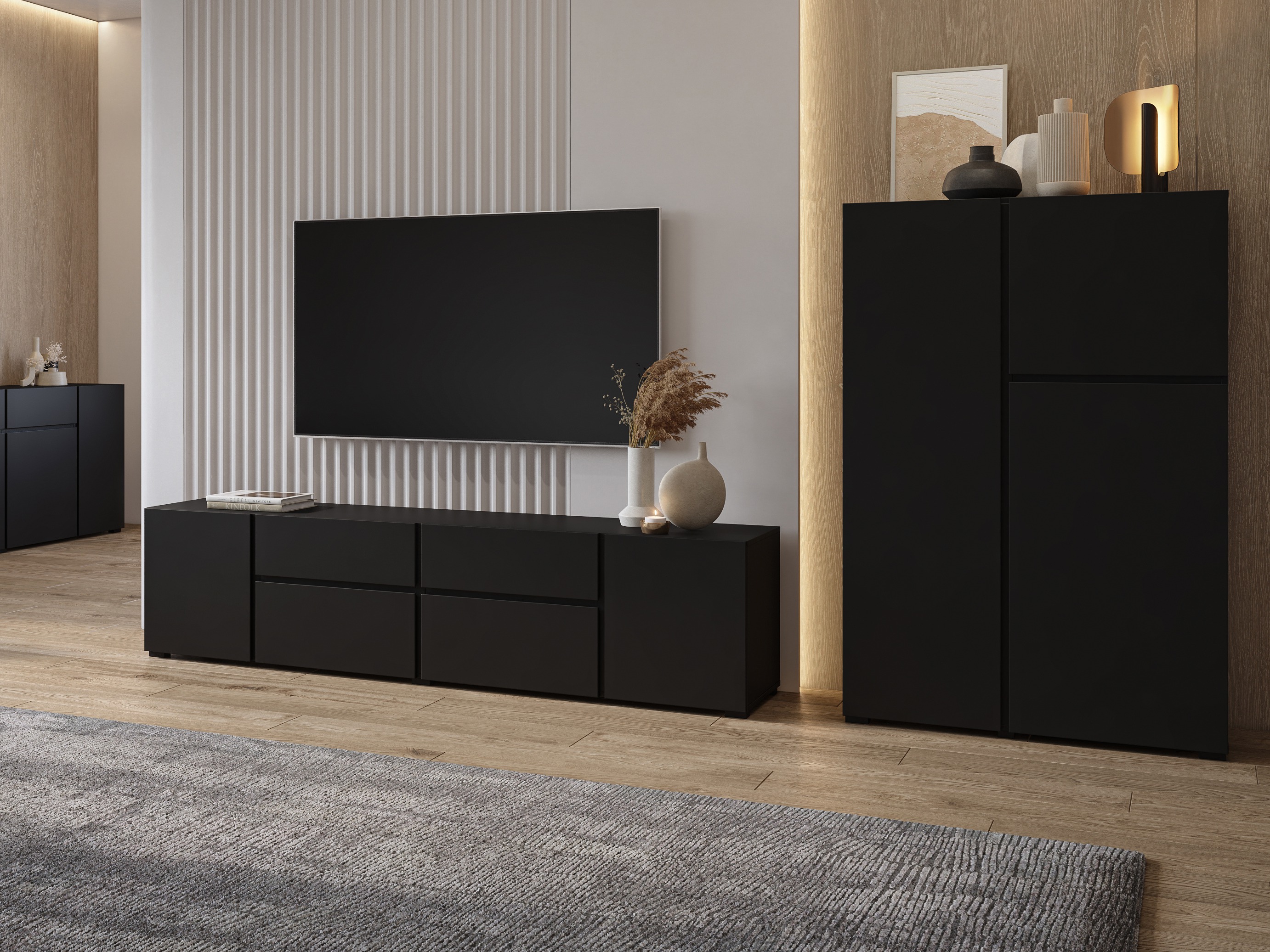 Conjunto de salón Elbleve 104 (Negro)