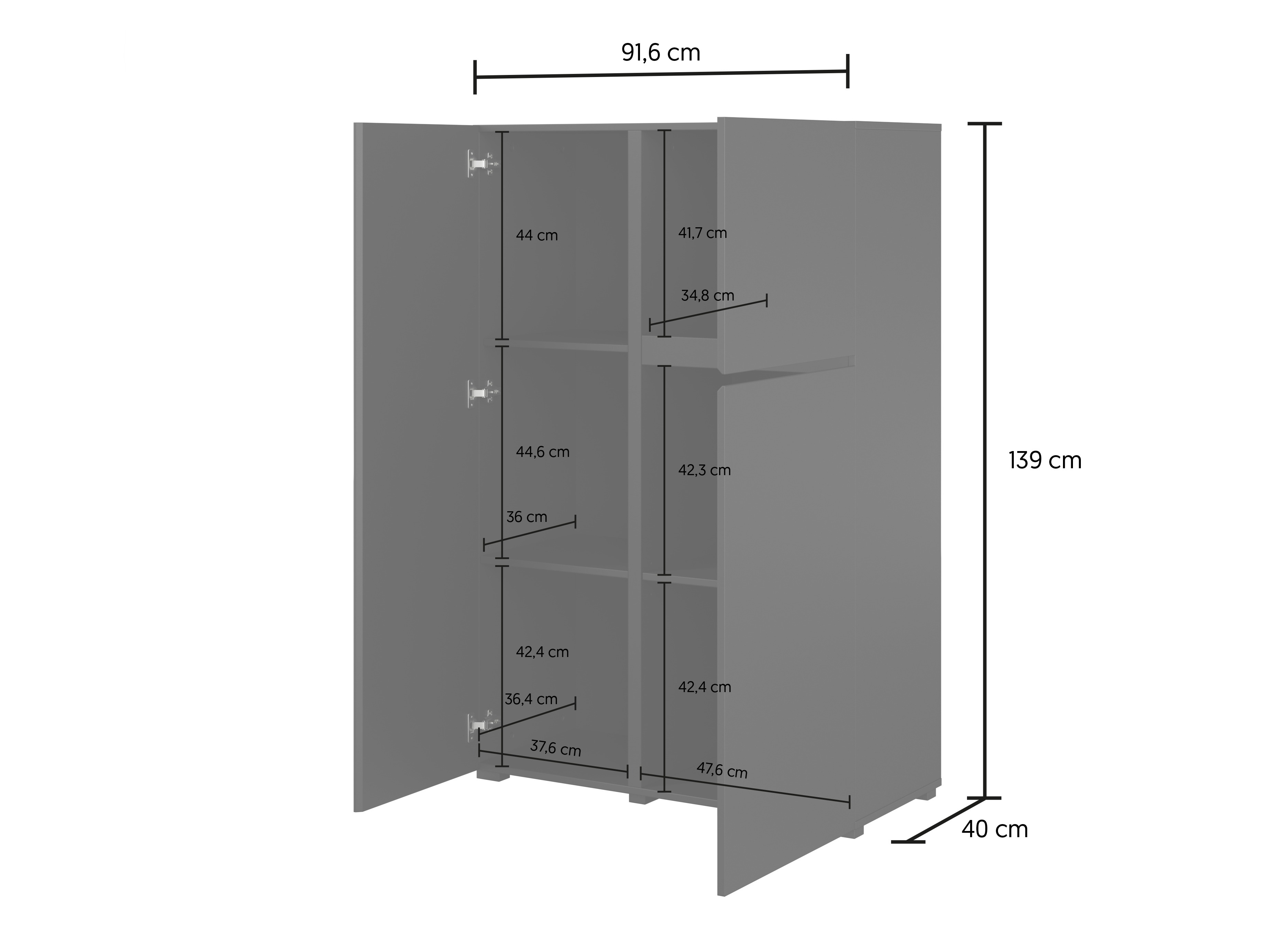 Estantería Elbleve 102 (Negro)