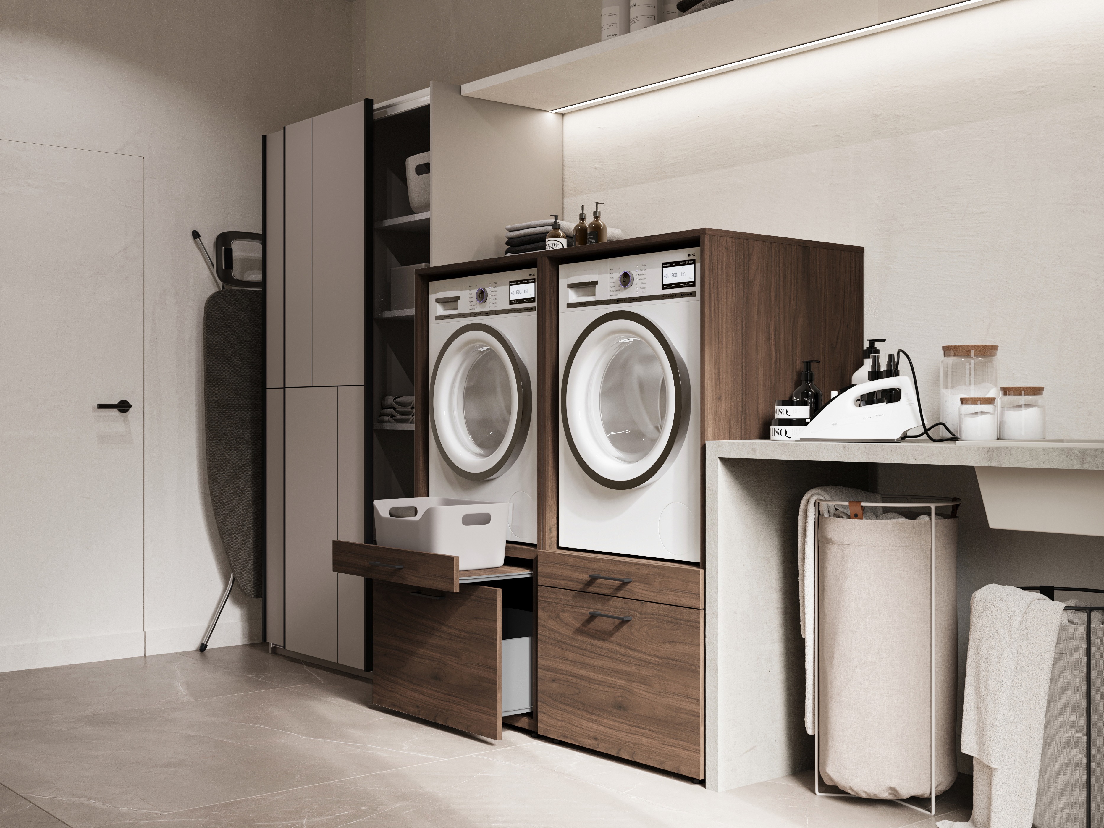 Estantería para baño Novdele 102 (Nogal)