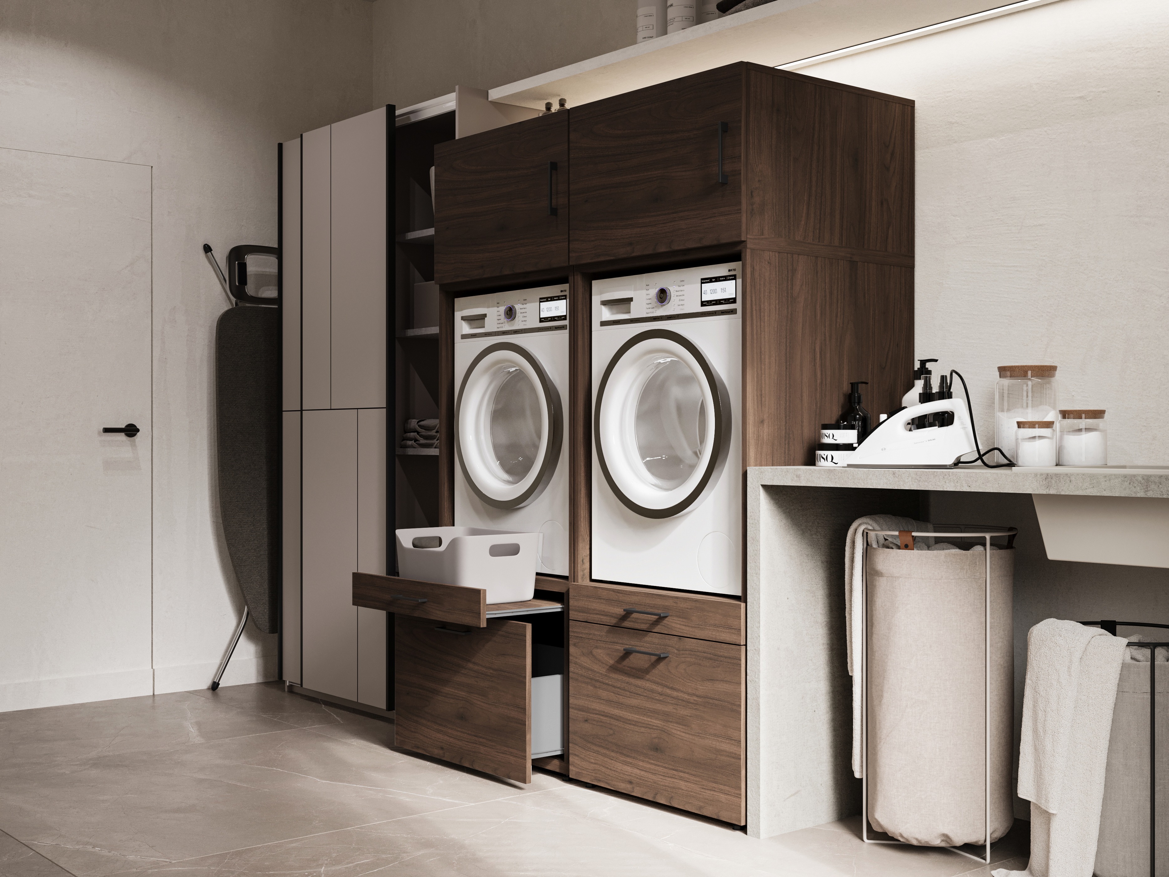 Estantería para baño Novdele 102 (Nogal)