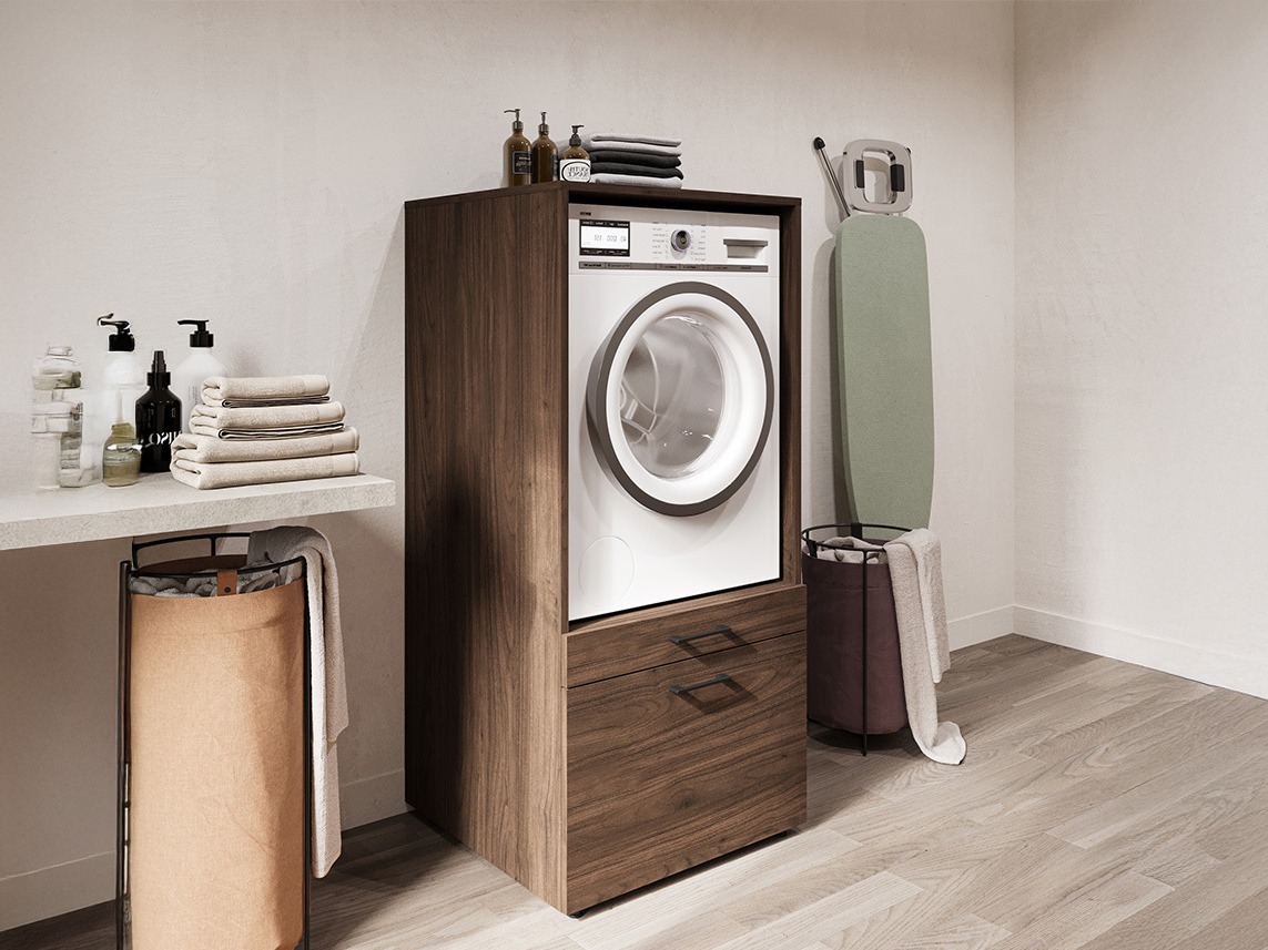 Estantería para baño Novdele 102 (Nogal)