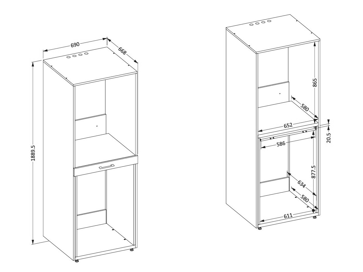 Estantería para baño Novdele 103 (Cachemira)