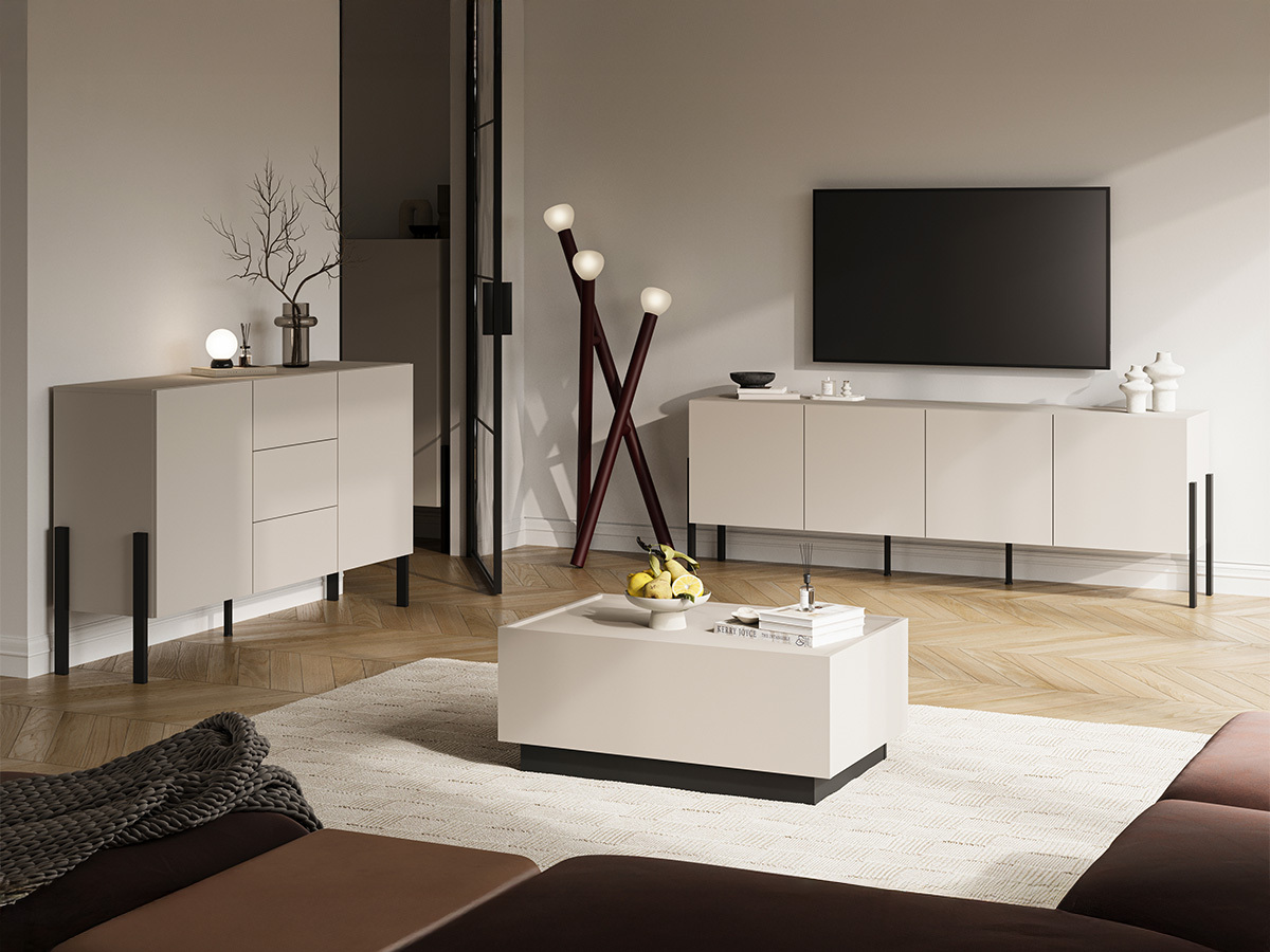 Mesa de centro convertible Austin 380 (Cachemira + Negro)