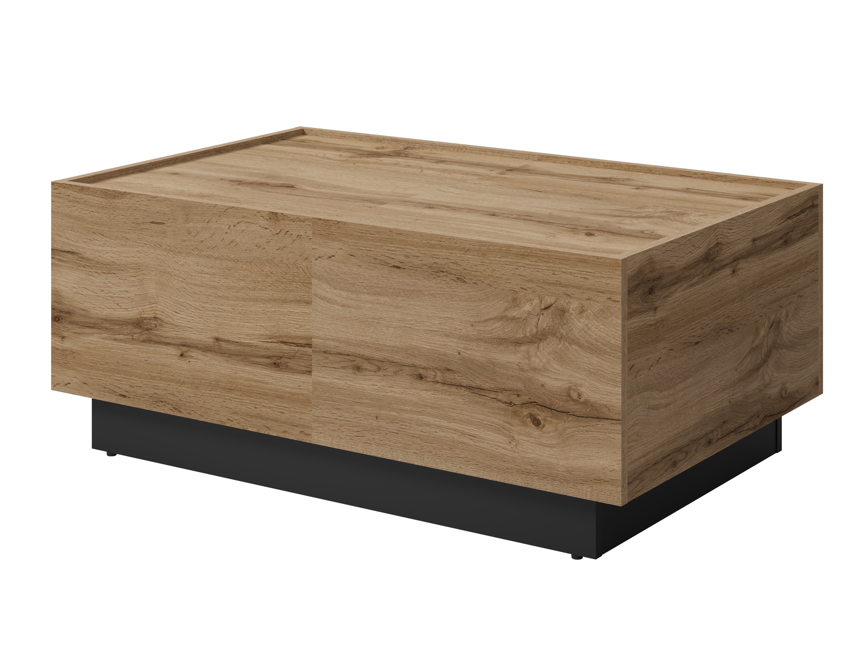 Mesa de centro convertible Austin 380 (Roble wotan + Negro)