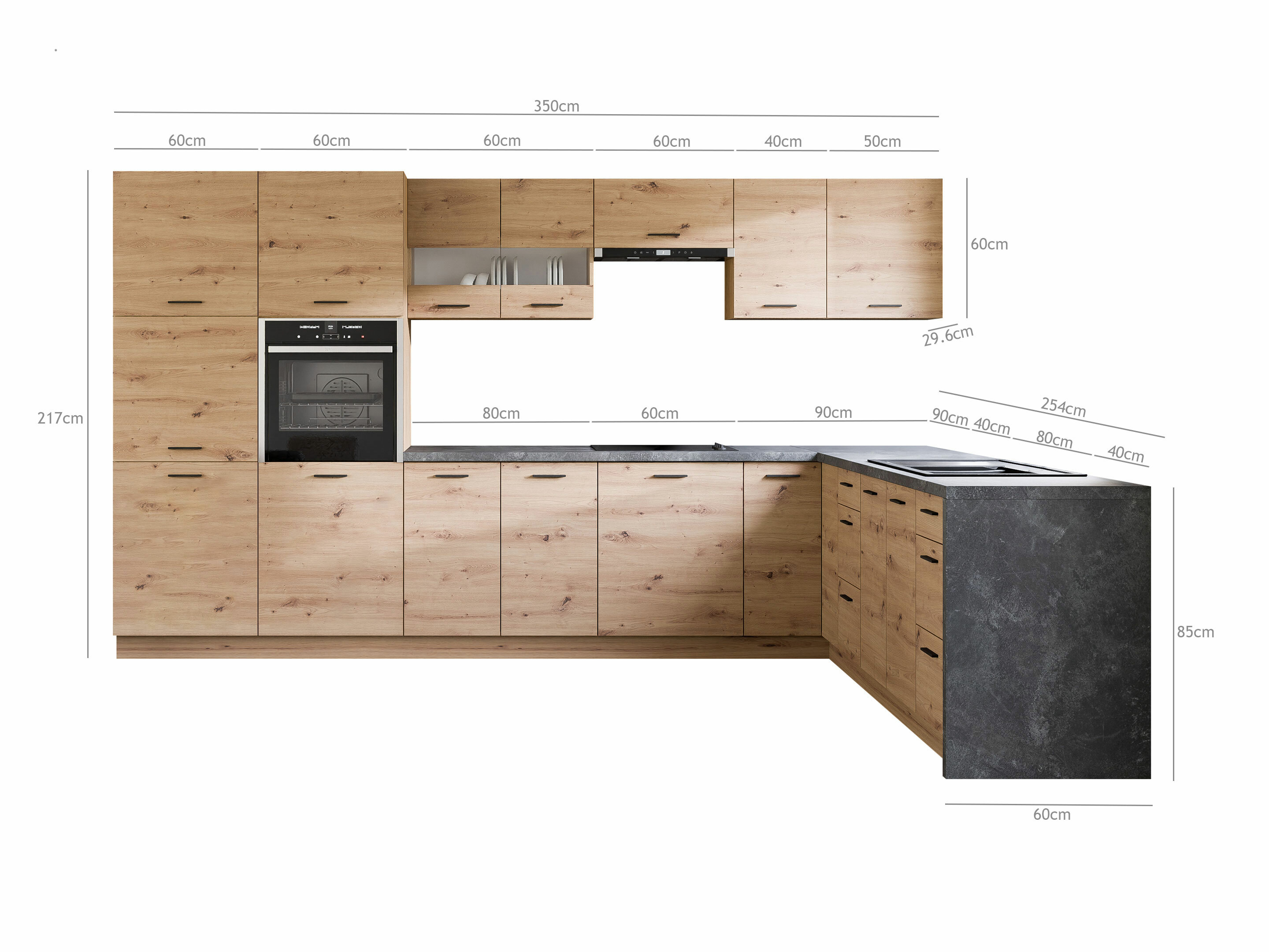 Conjunto de cocina modular Ati Artisan 130