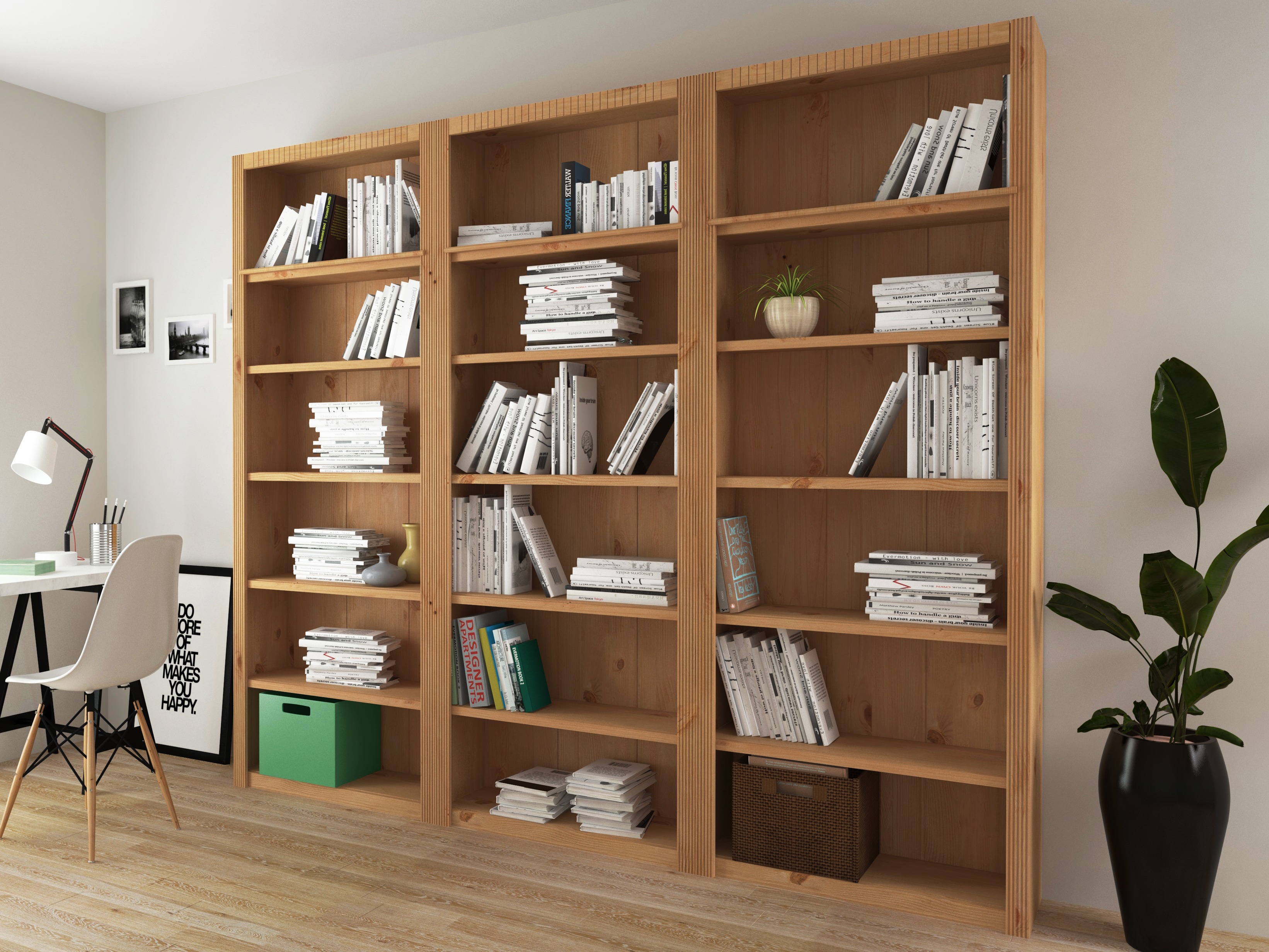 Conjunto de estantería Orlmara 106 (Pino)