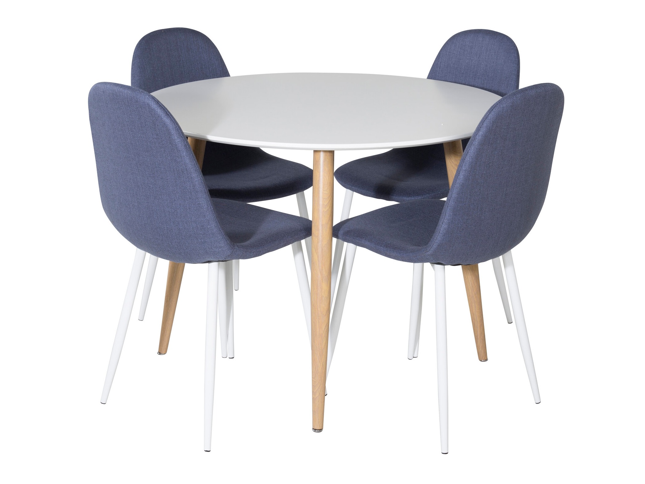 Conjunto de mesas y sillas para comedor Dallas 291 (Azul + Blanco)