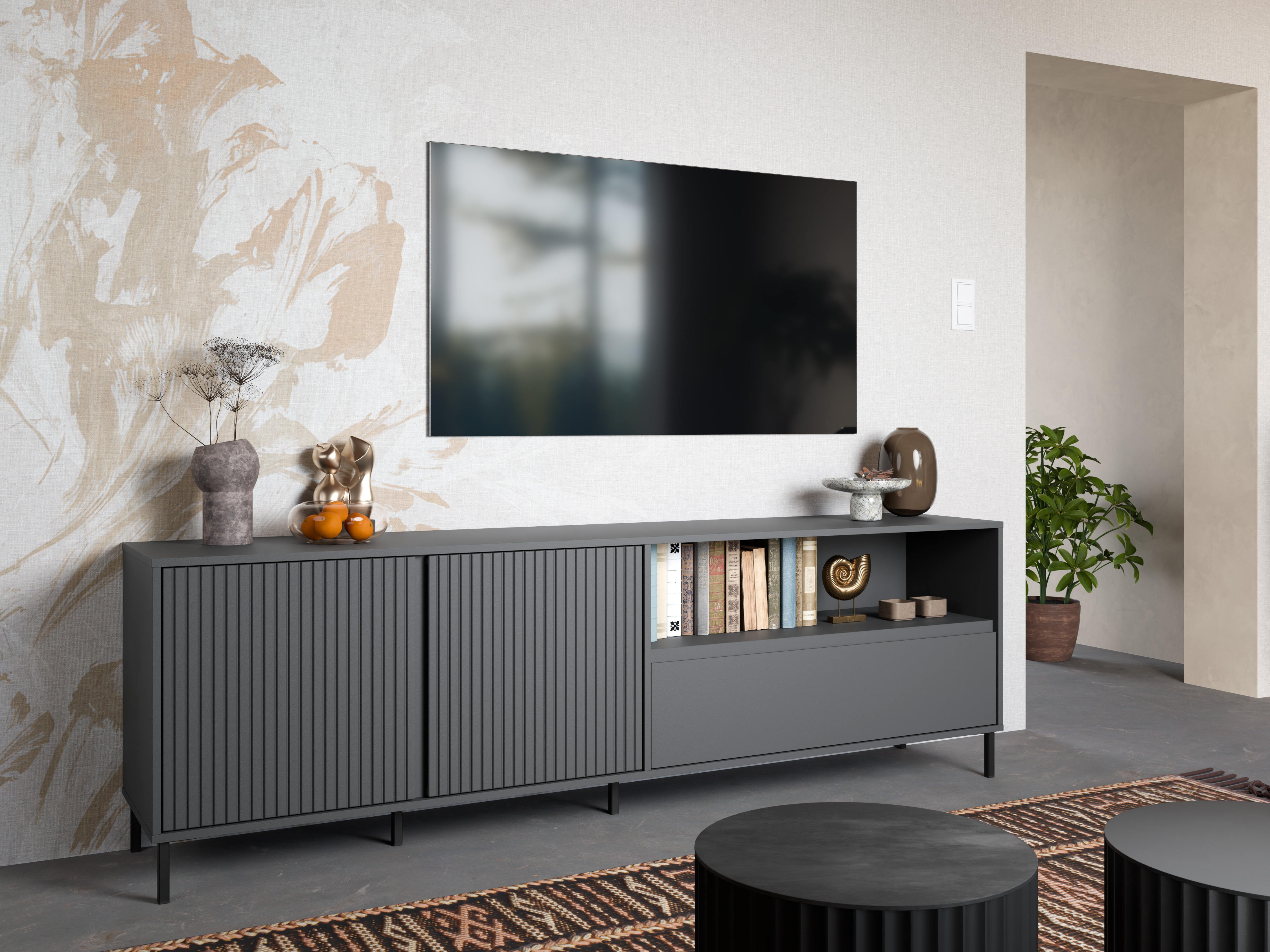 Mueble TV Ruvrevi 101 (Antracita)
