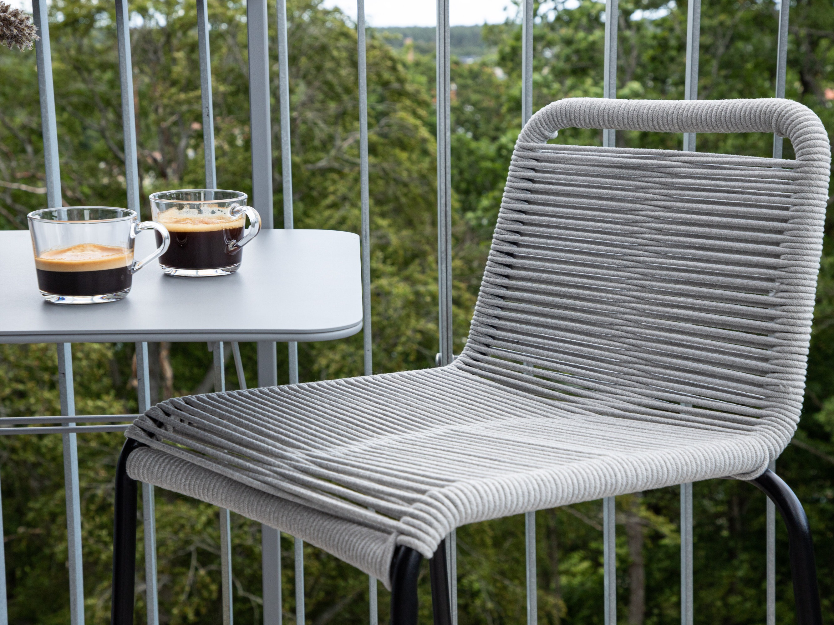 Silla para barra de exterior Dallas 3398 (Gris claro)