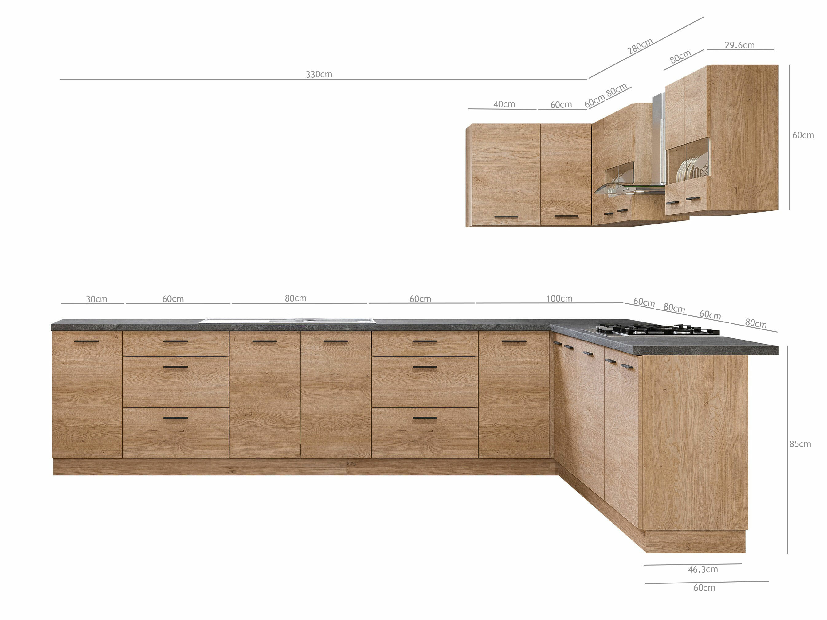 Conjunto de cocina modular Ati Torro 134