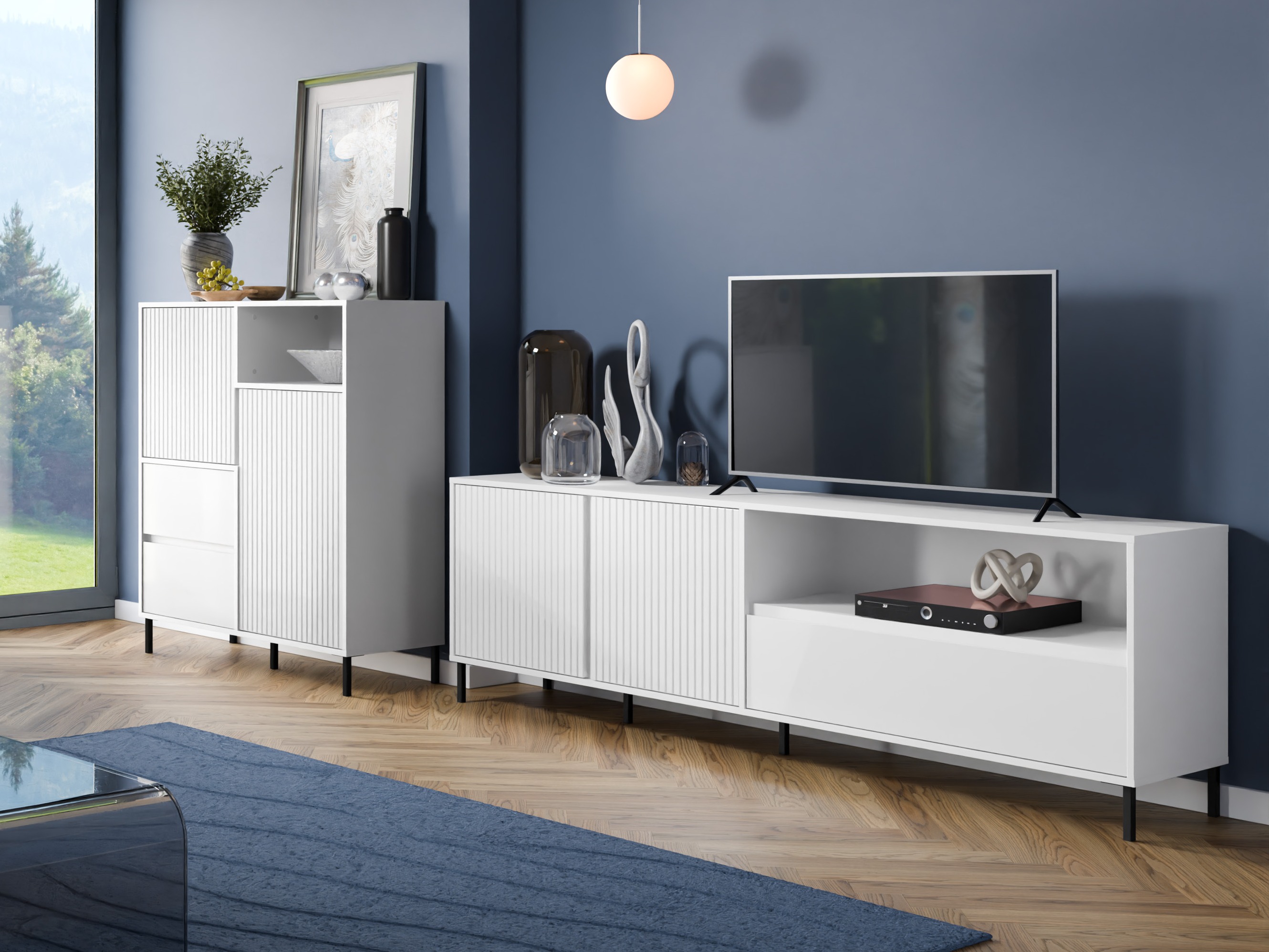 Conjunto de salón Ruvrevi 105 (Blanco)