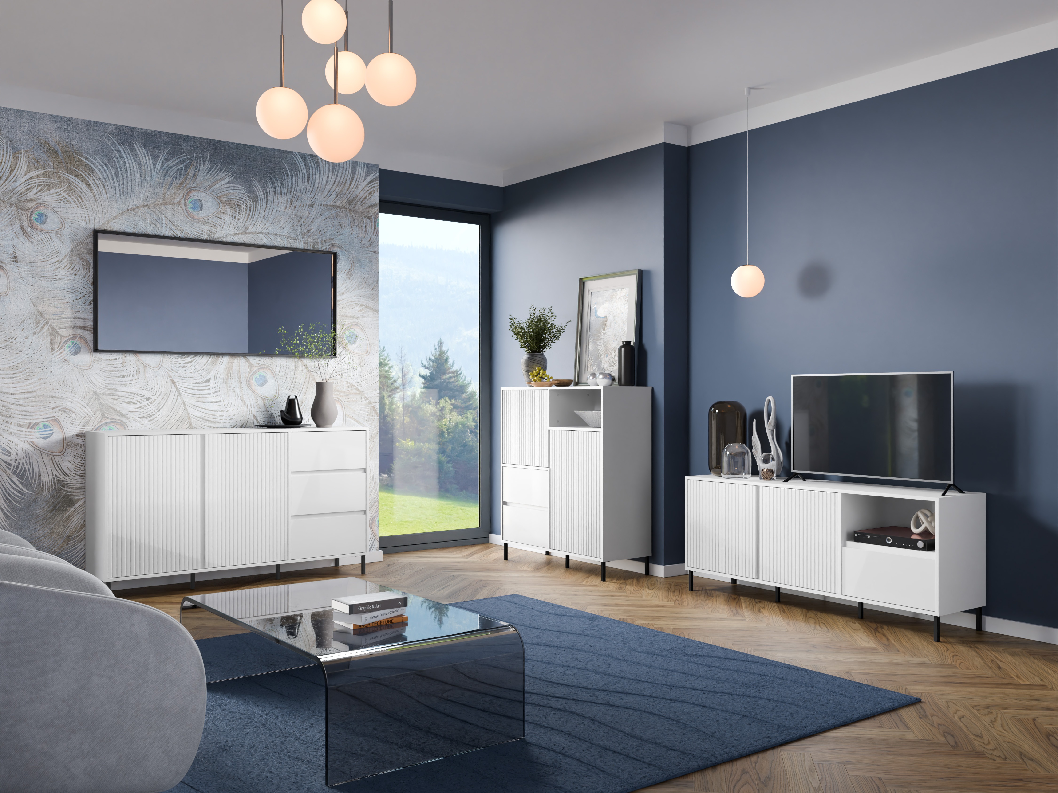 Conjunto de salón Ruvrevi 106 (Blanco)