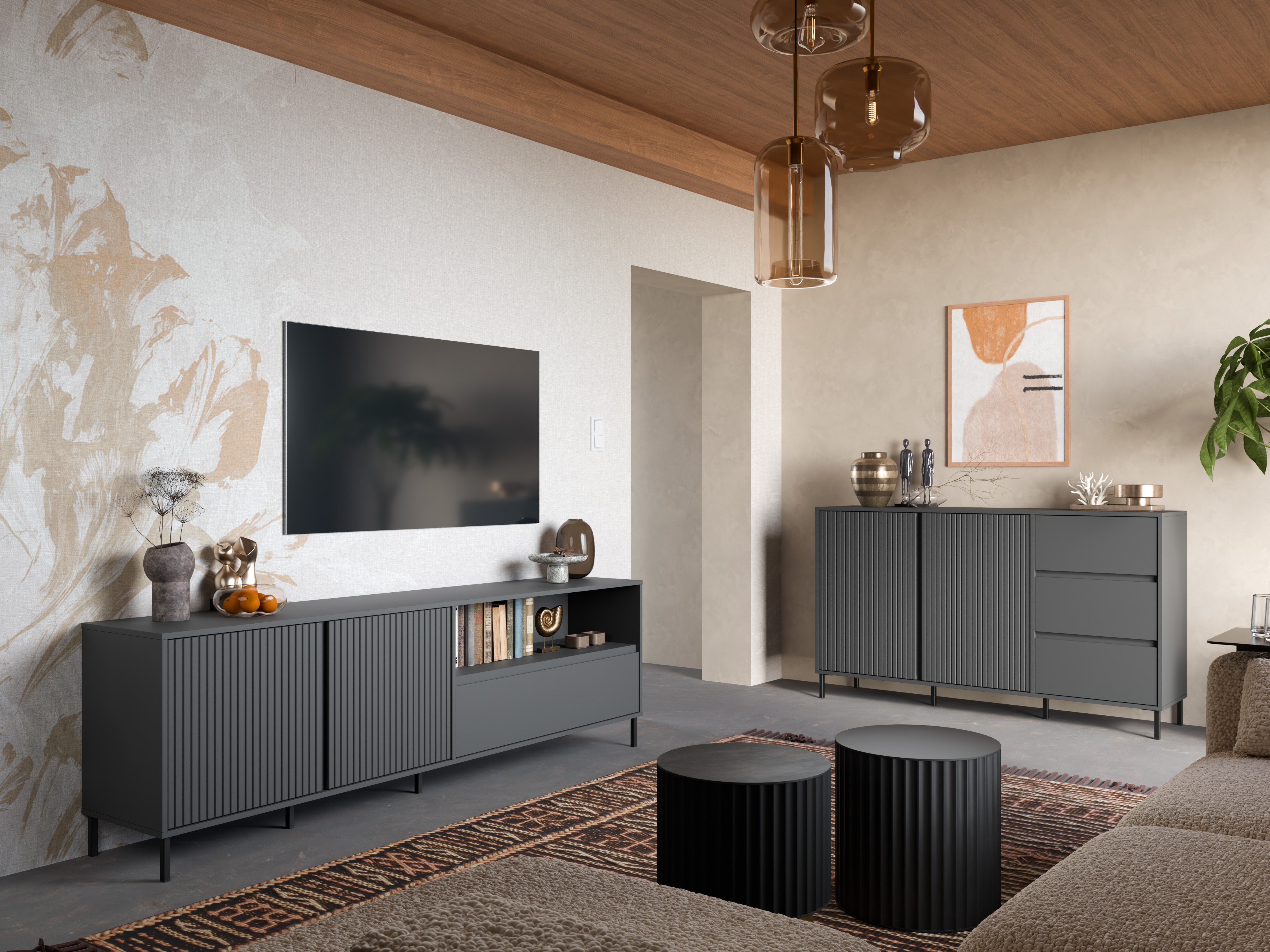 Mueble TV Ruvrevi 101 (Antracita)