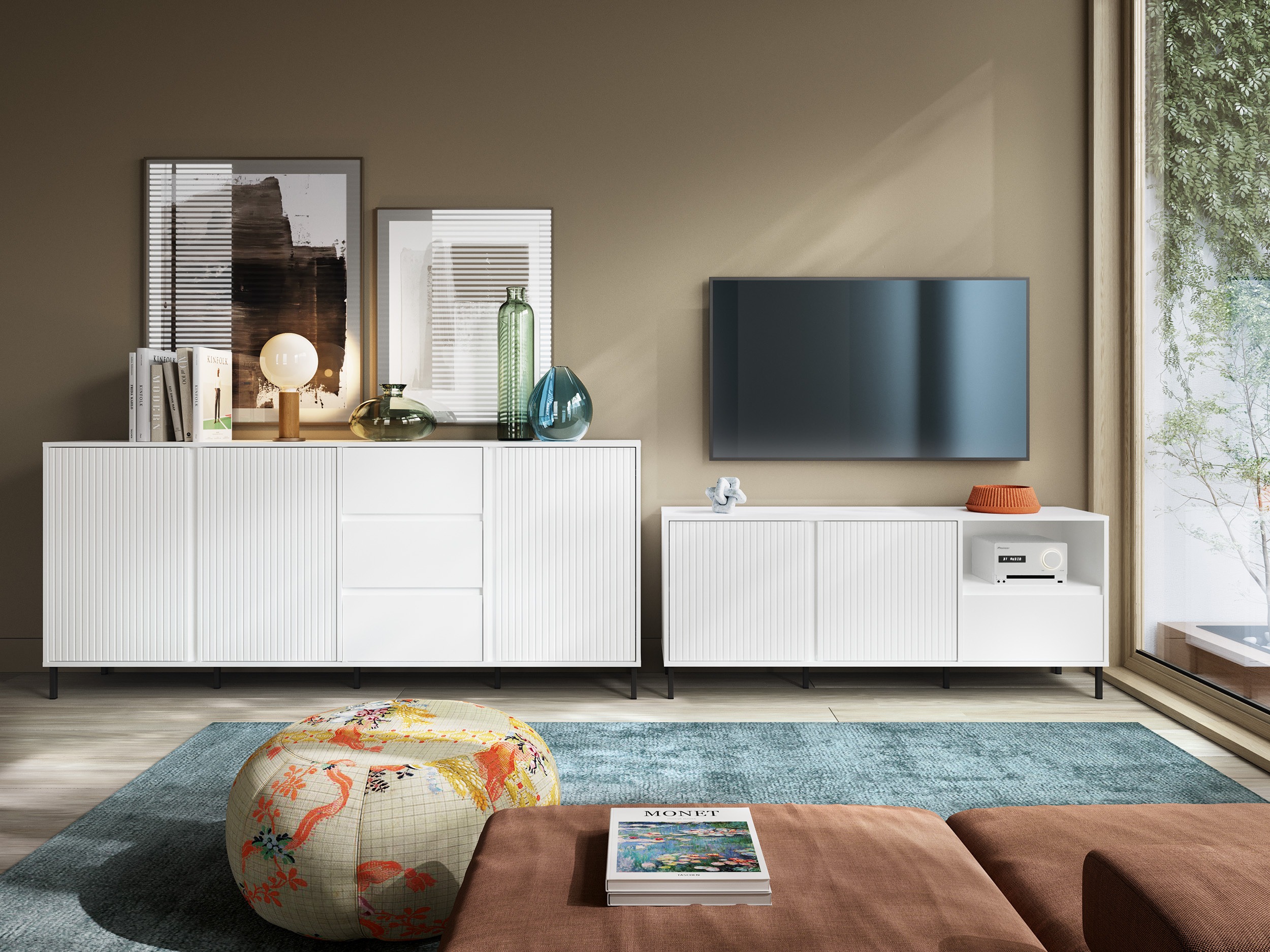 Conjunto de salón Ruvrevi 107 (Blanco)