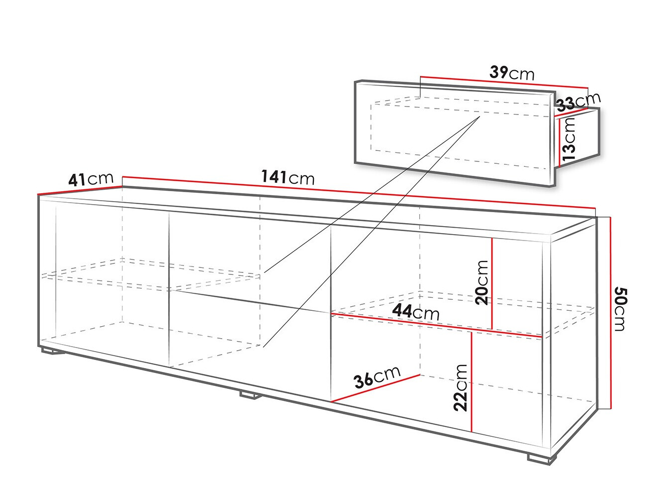 Mueble TV SP5928 con un pequeño defecto