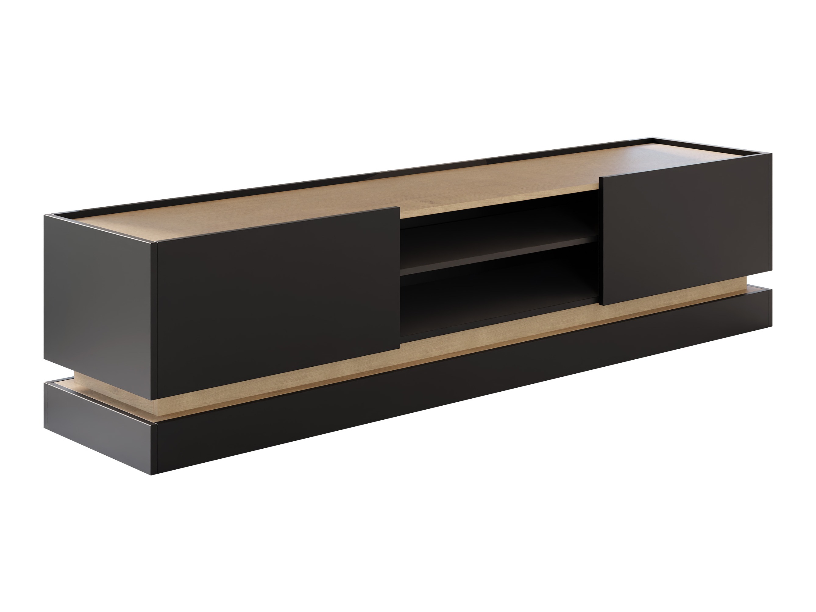 Mueble TV Comfivo Dalvenu 102 (Negro + Roble)