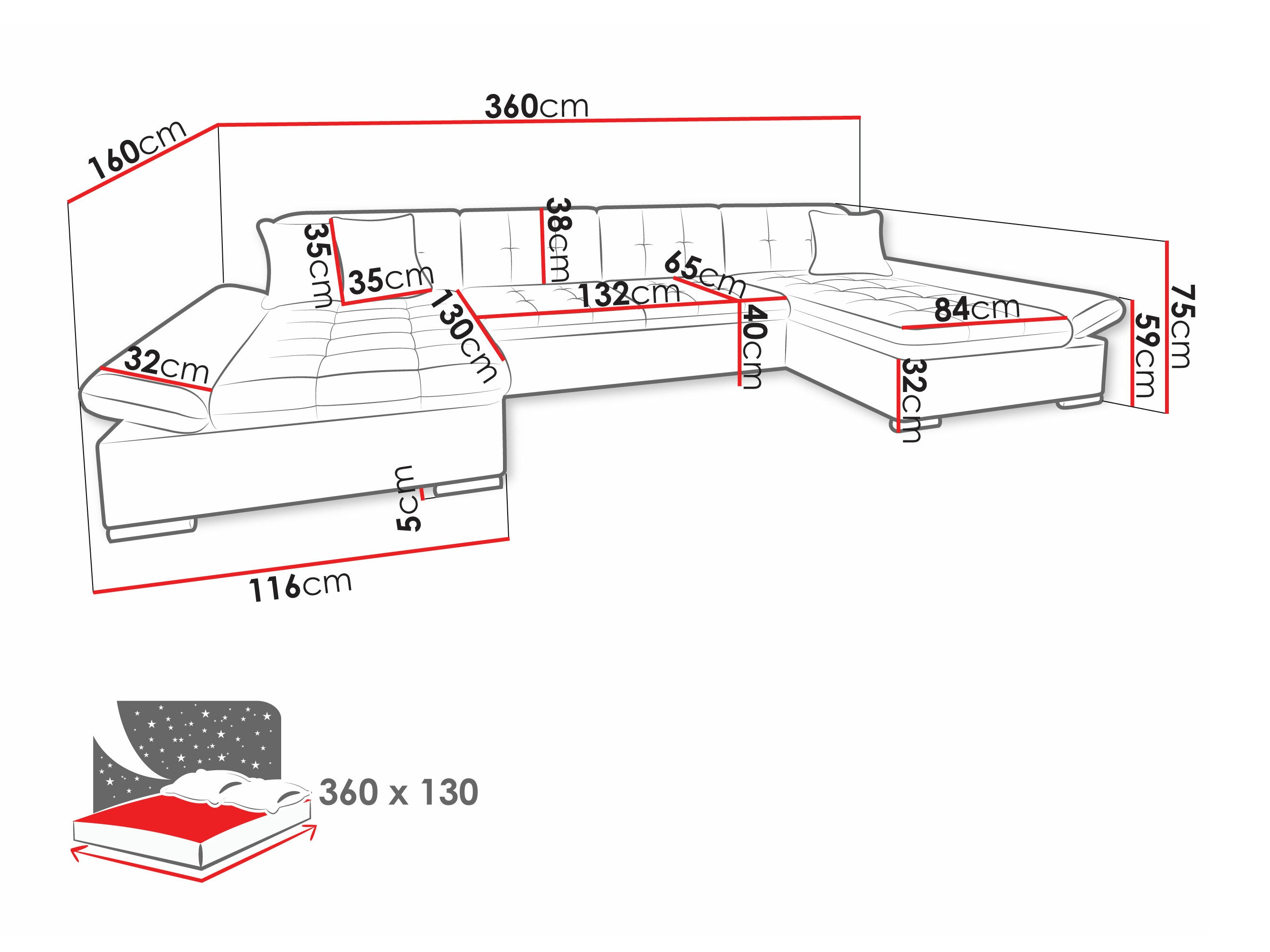 Sofá rinconero Comfivo Ficus I (Lux 05 + Lux 06)