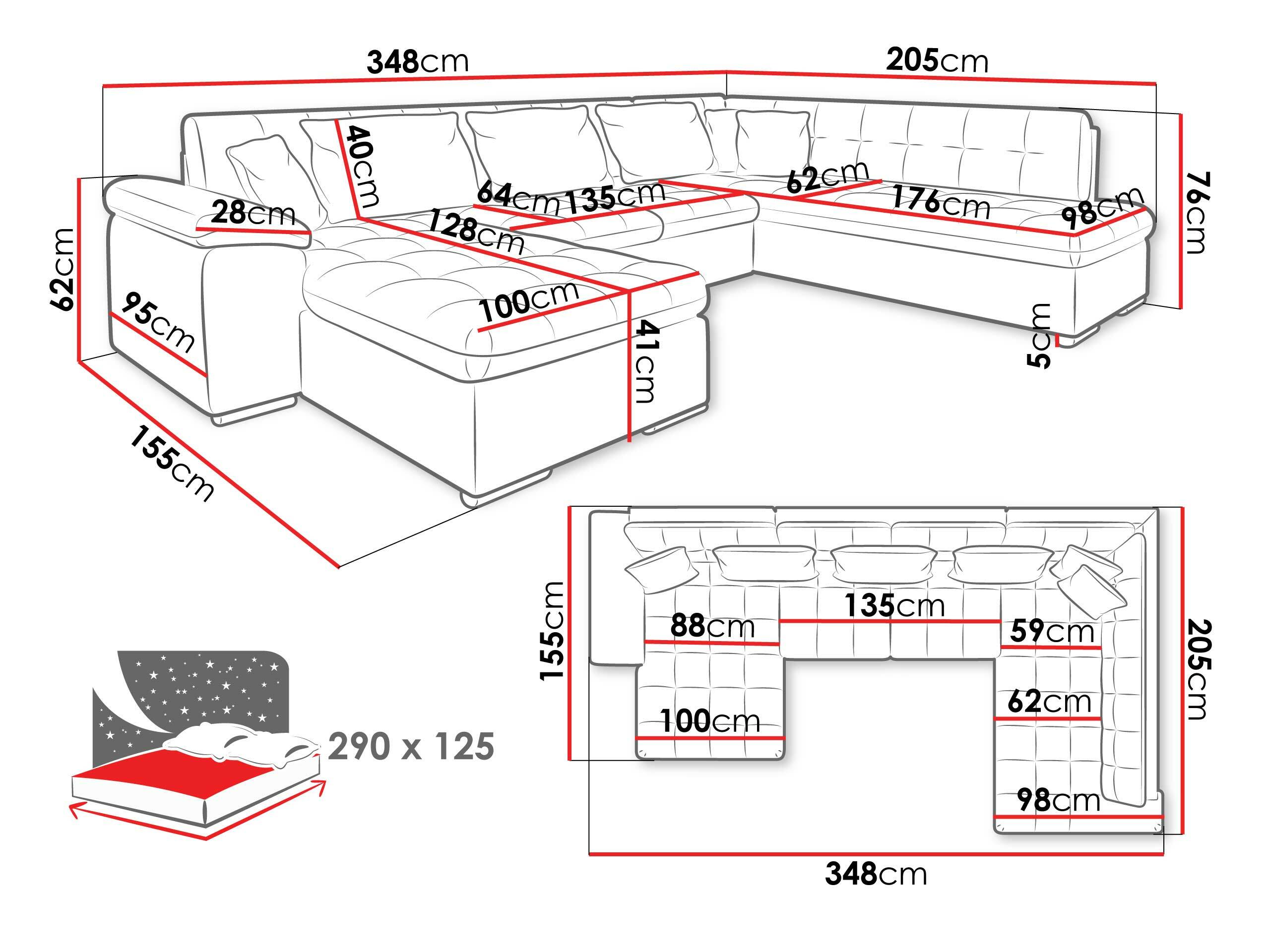 Sofá rinconero Comfivo Gemma IV (Manila 16 + Manila 18)
