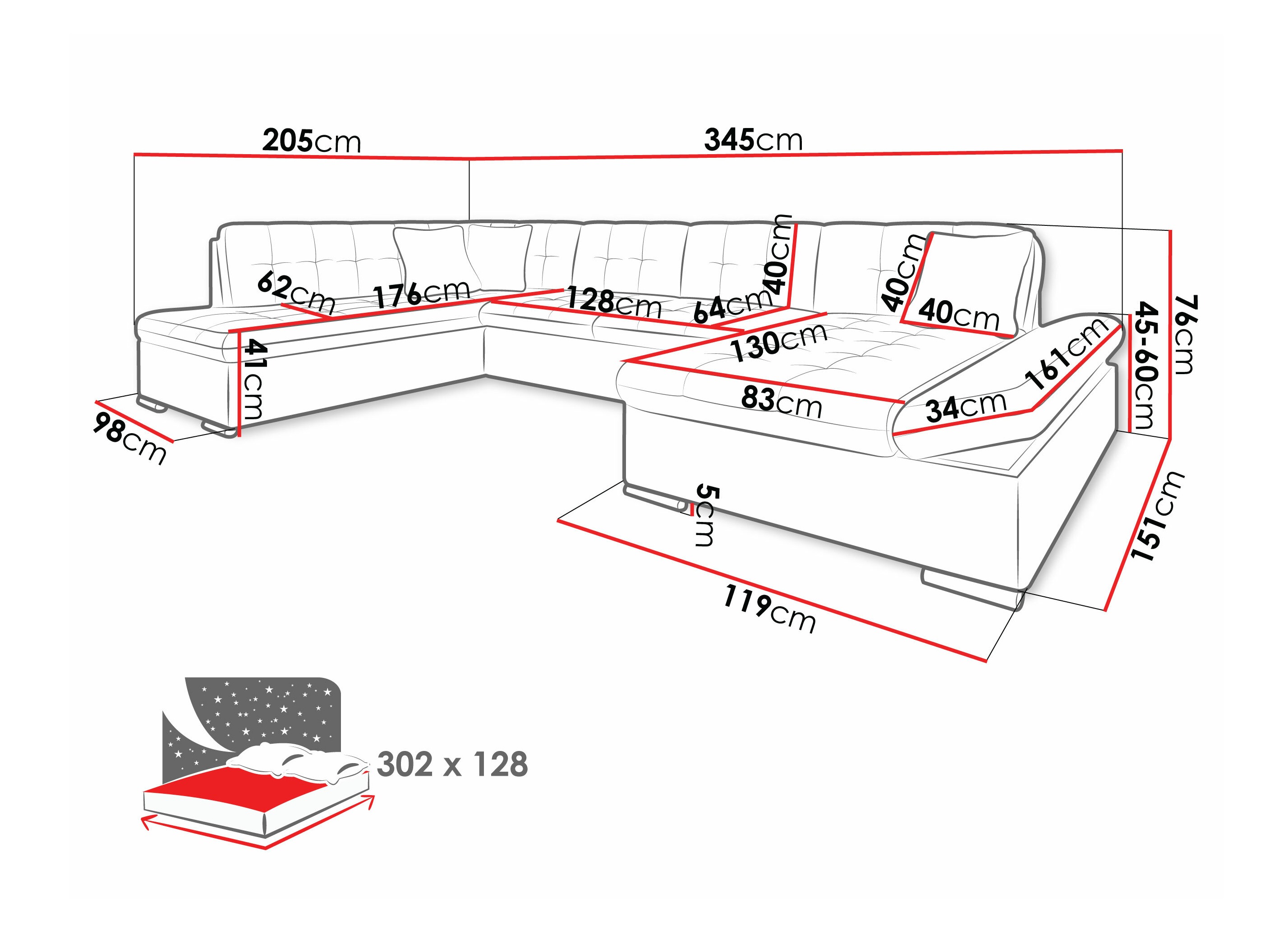 Sofá rinconero Comfivo Tilia (Soft 011 + Lux 06 + Lux 05)