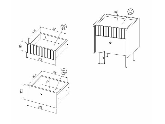 Mesilla de noche Tivsali 111