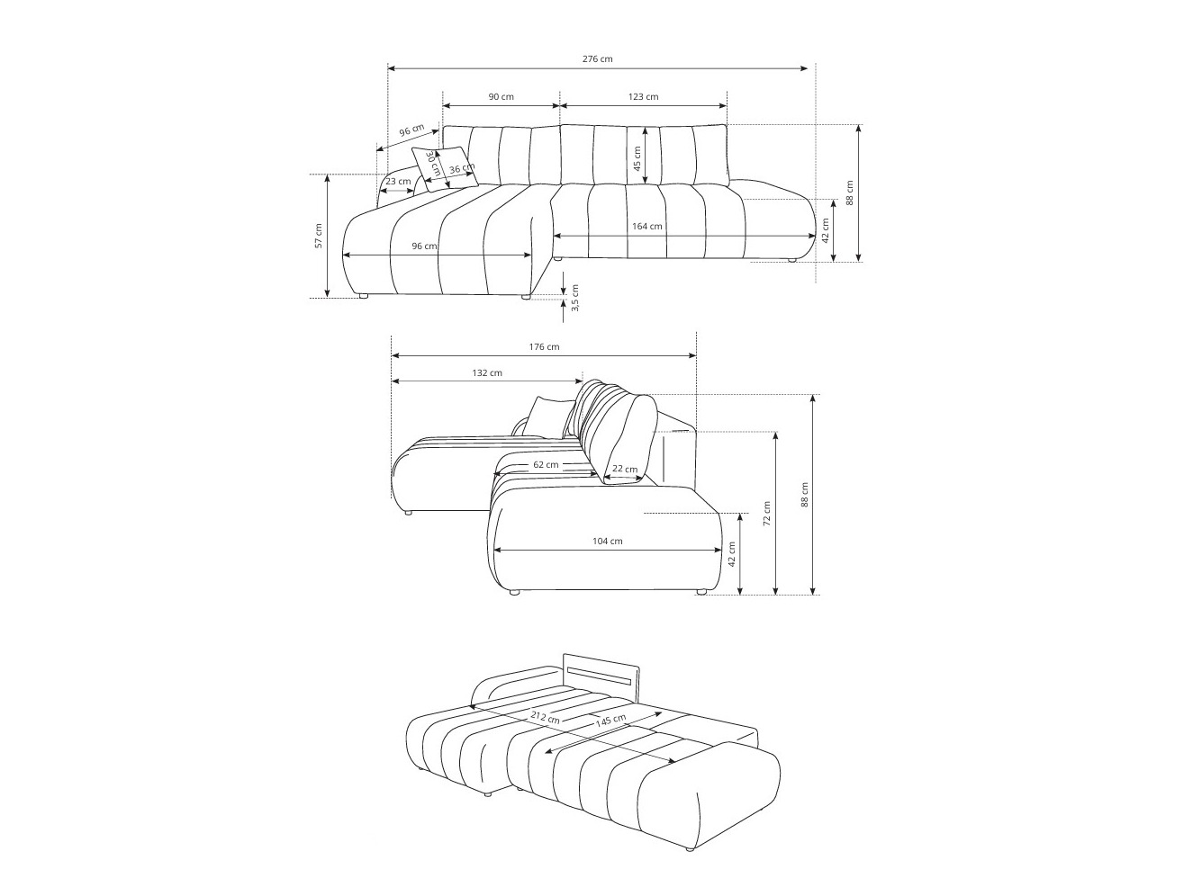 Sofá rinconero Kingston 152 (Lambi 04)