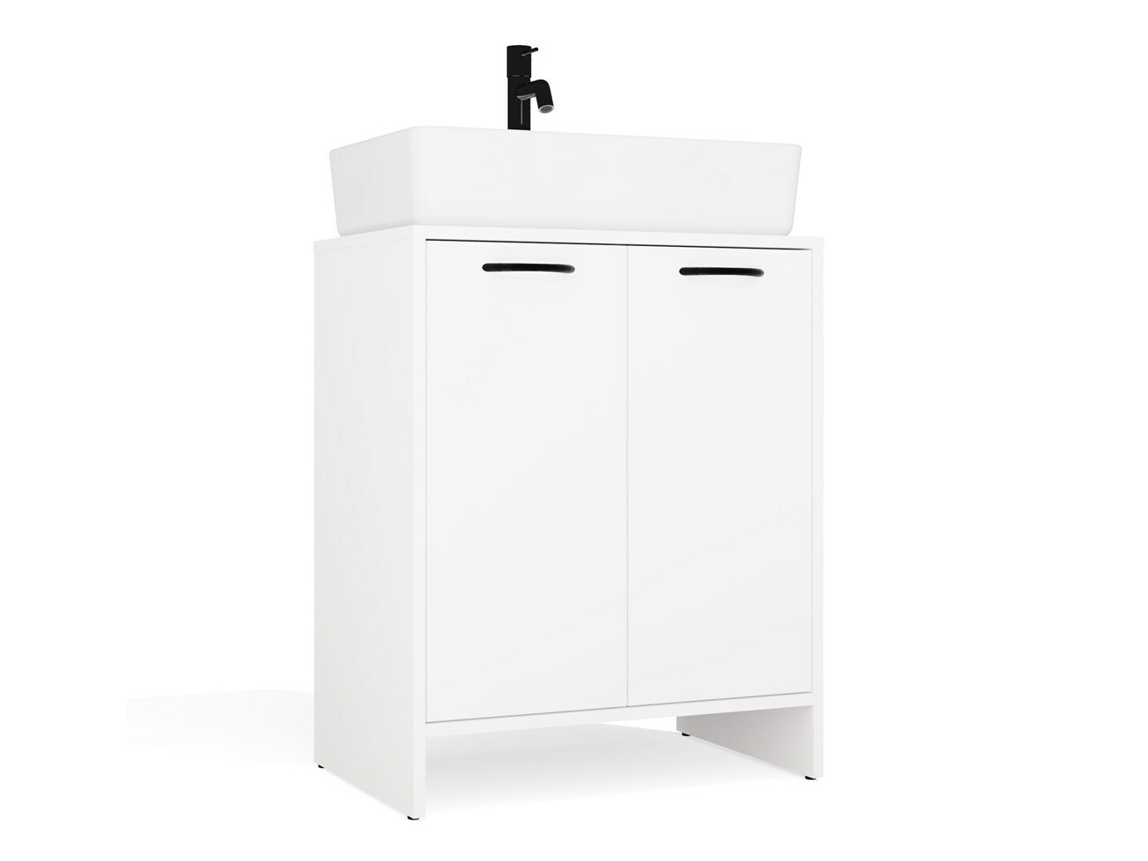 Armario de baño de pie para lavabo Servou 113 (Blanco)