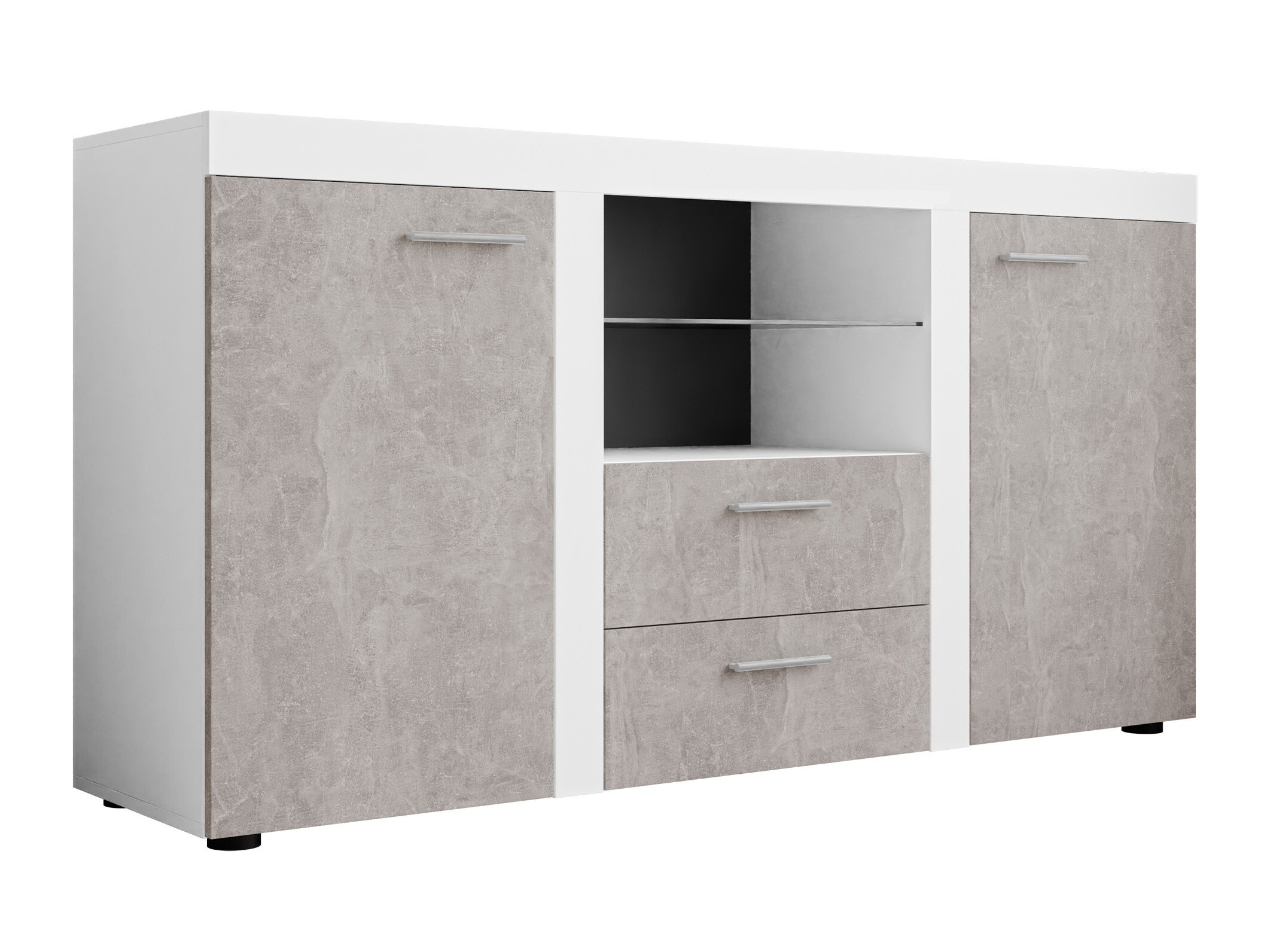 Cómoda Univio (Blanco + Hormigón)