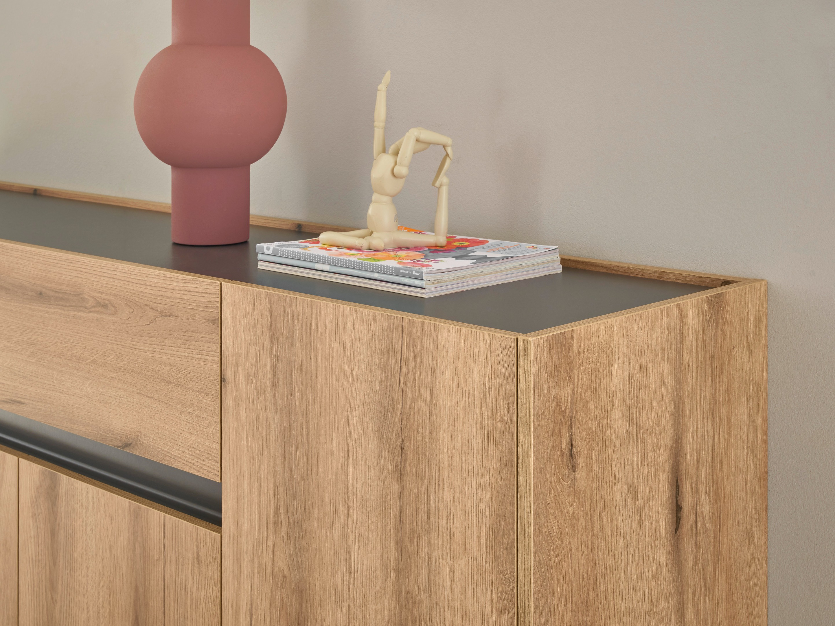 Cómoda Elbsori 117 (Roble + Antracita)